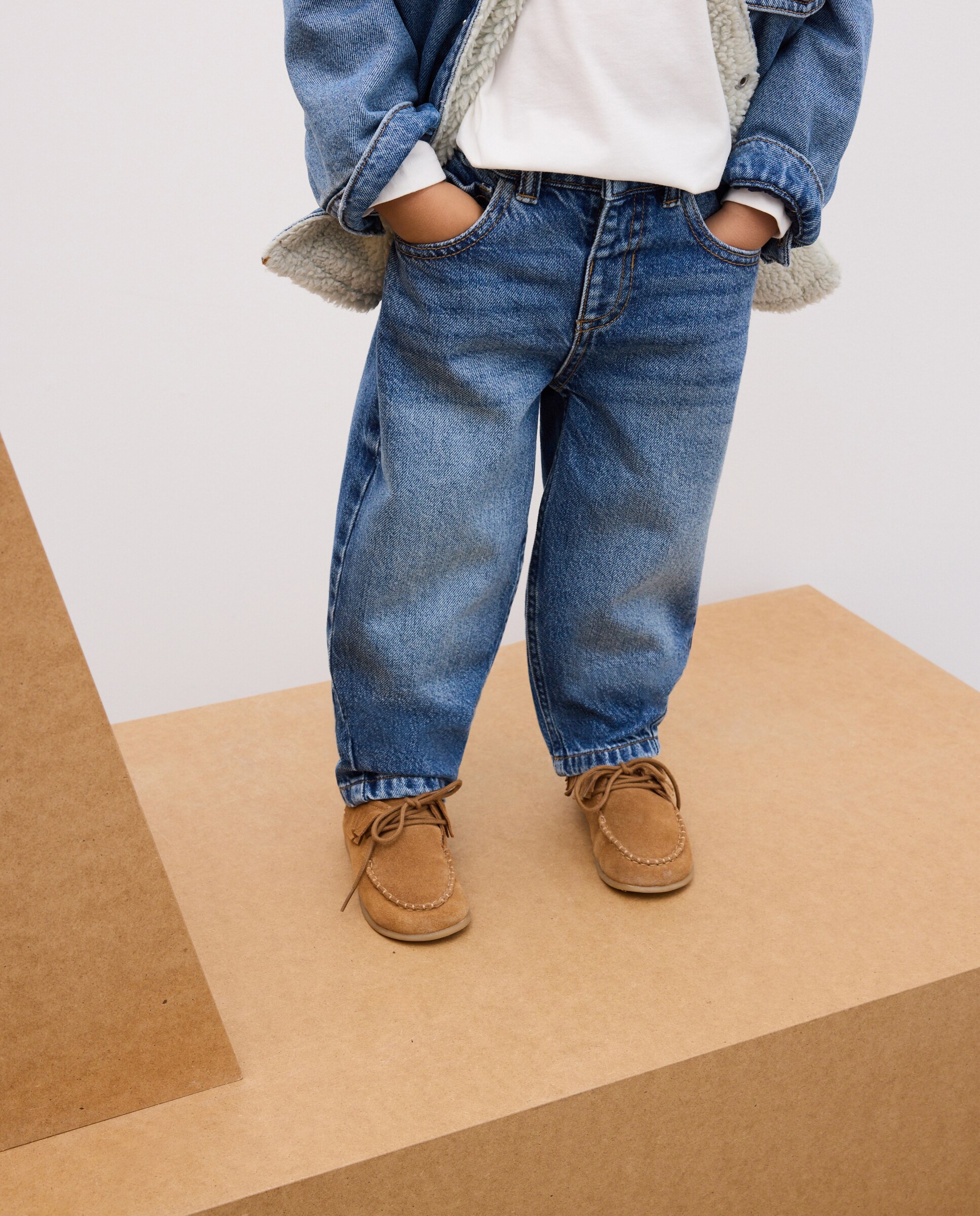 Pantalón de niño denim tipo baggy liso - Kids El Corte Inglés - Azul pálido Azul pálido-2