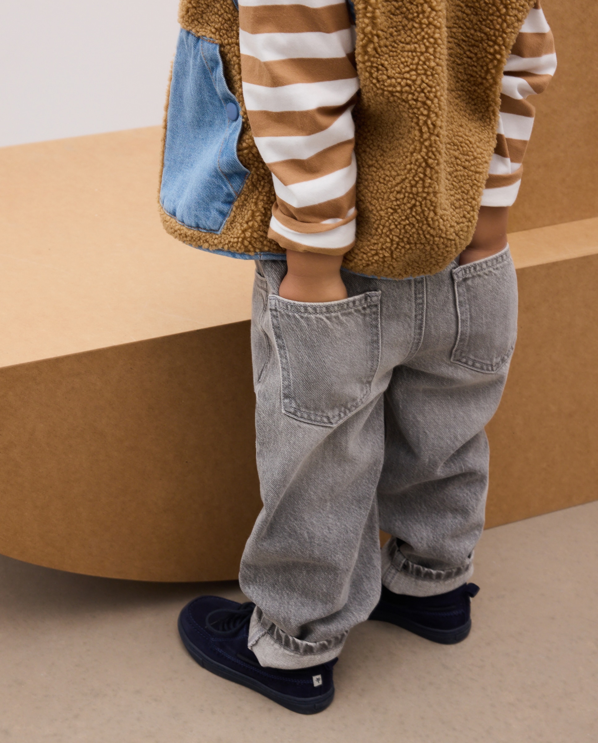 Jeans Baggy Lisas Cinzento-3