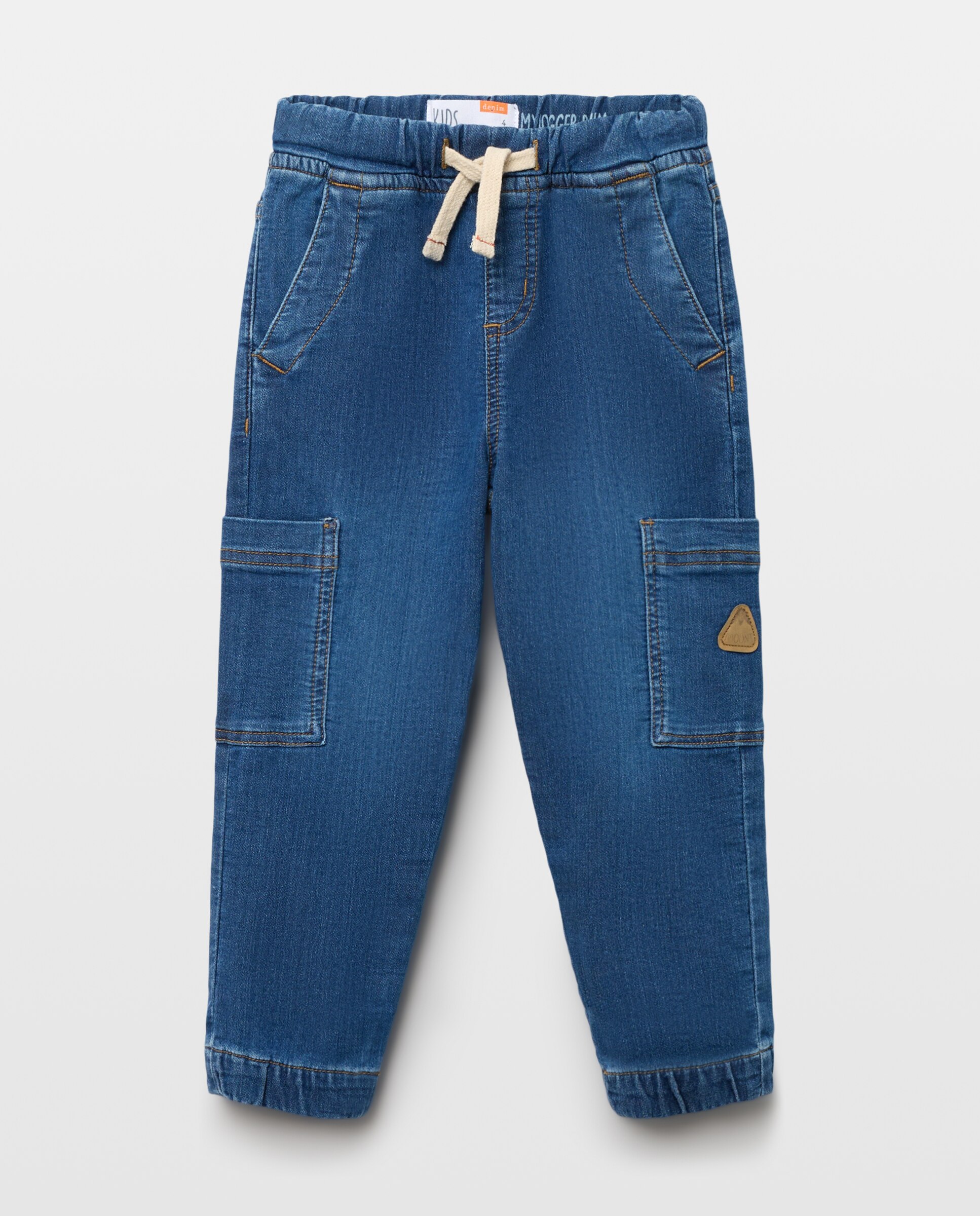 Pantalón jogger knit denim cargo fit de niño - Kids El Corte Inglés - Azul pálido Azul pálido-4