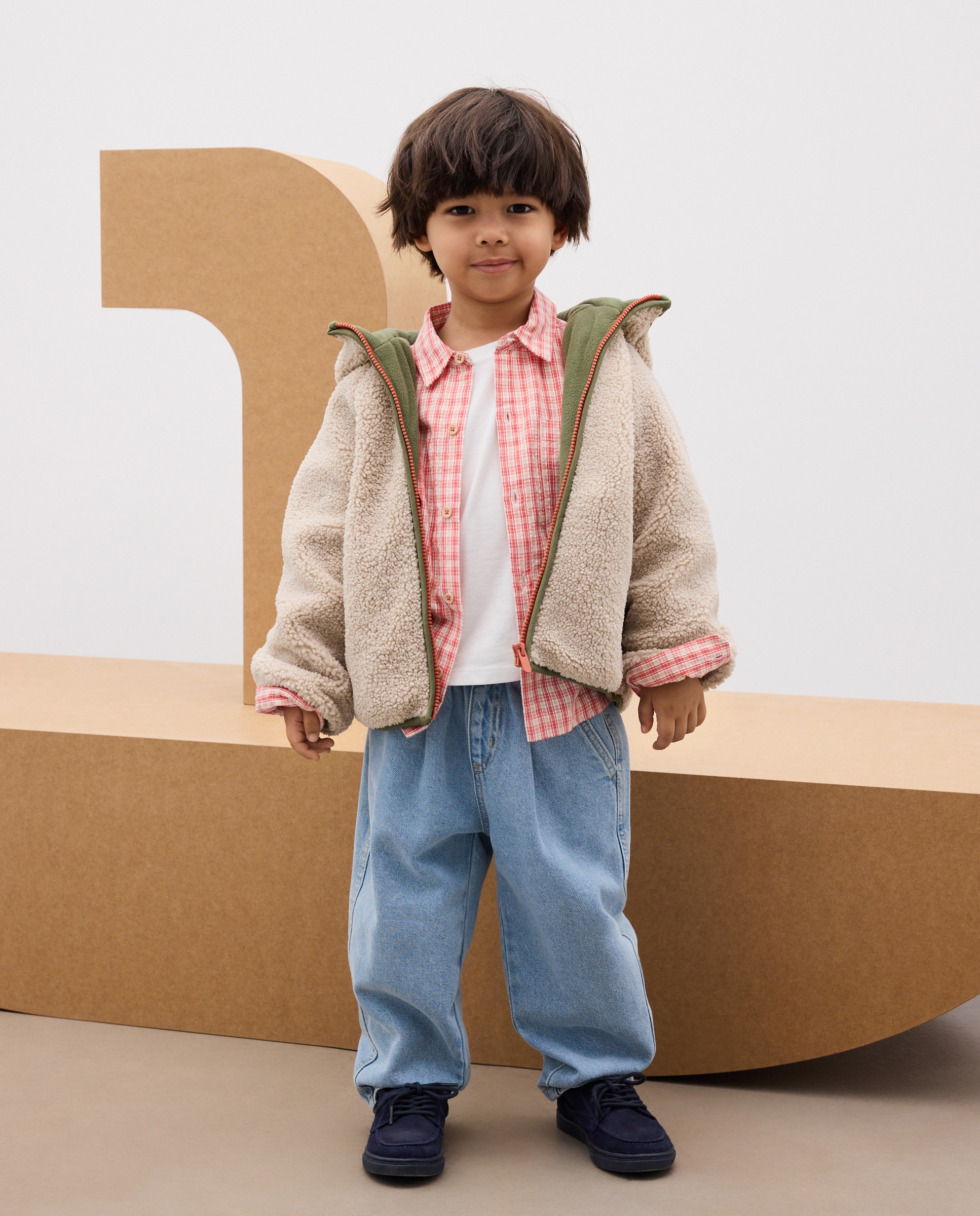 Cazadora borrego lisa de niño - Kids El Corte Inglés - 850 Piedra 850 Piedra-1