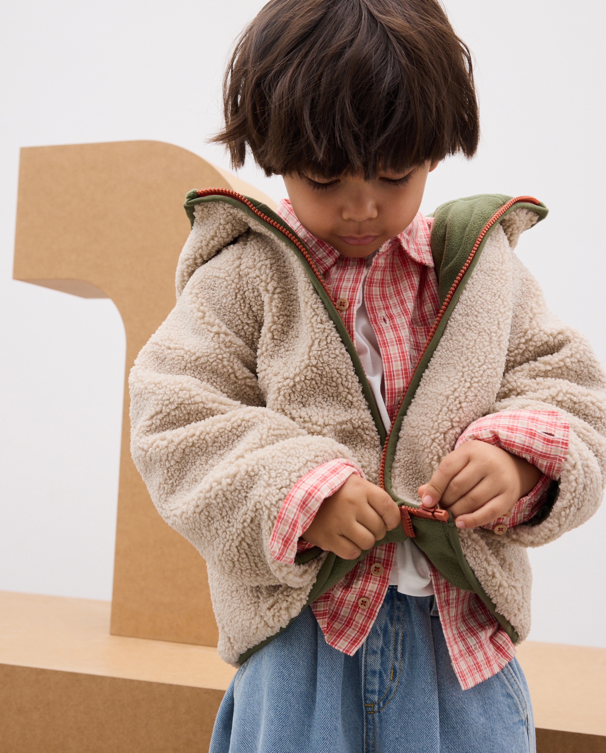 Cazadora borrego lisa de niño - Kids El Corte Inglés - 850 Piedra 850 Piedra-2