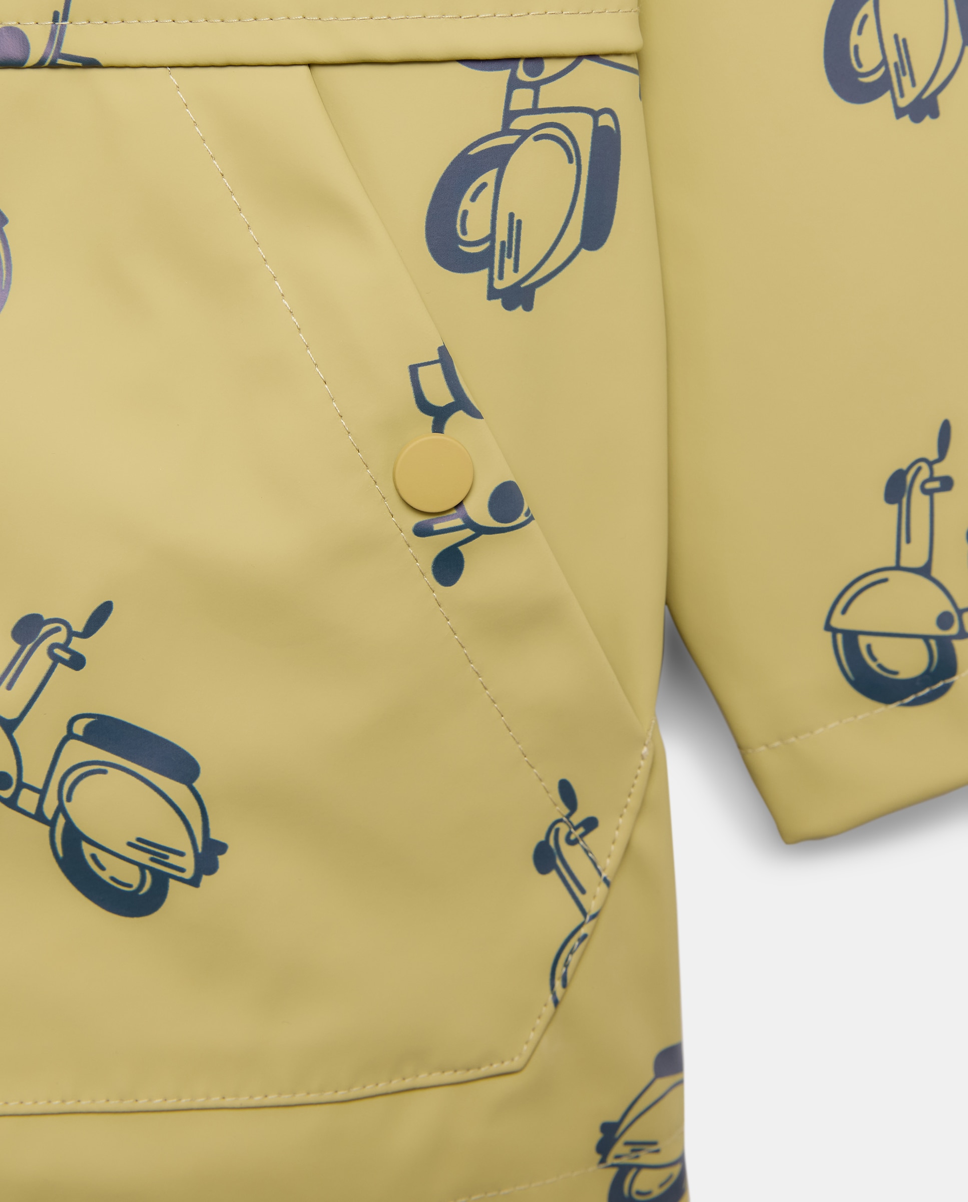 Impermeável Engomado às Bolinhas Amarelo-6