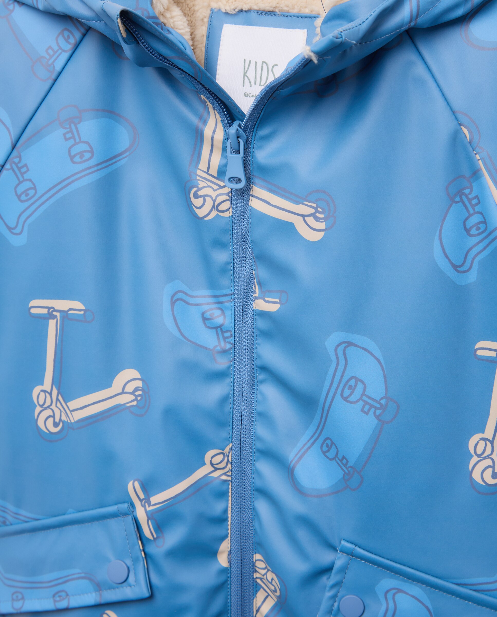 Parka con forro borreguito de niño - Kids El Corte Inglés - Azul Azul-2