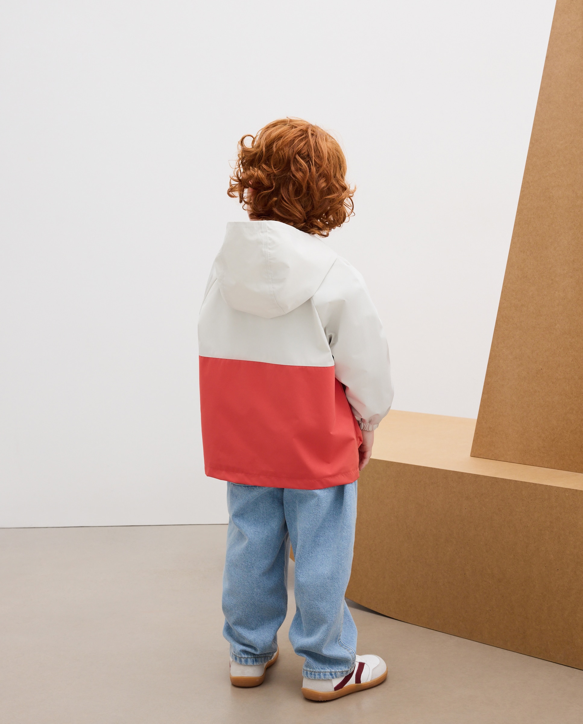Parka Ligeira com Color Block Kids El Corte Inglés 600 Vermelho-3