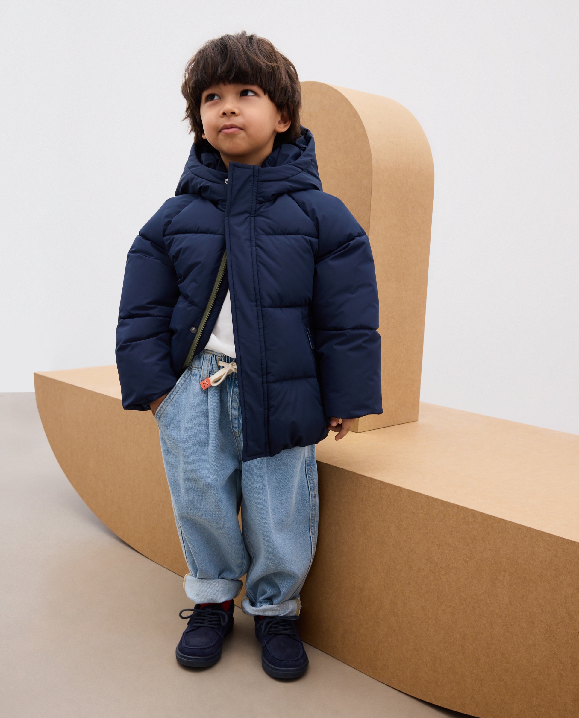 Parka lisa fantasía costuras de niño - Kids El Corte Inglés - Azul marino Azul marino-2