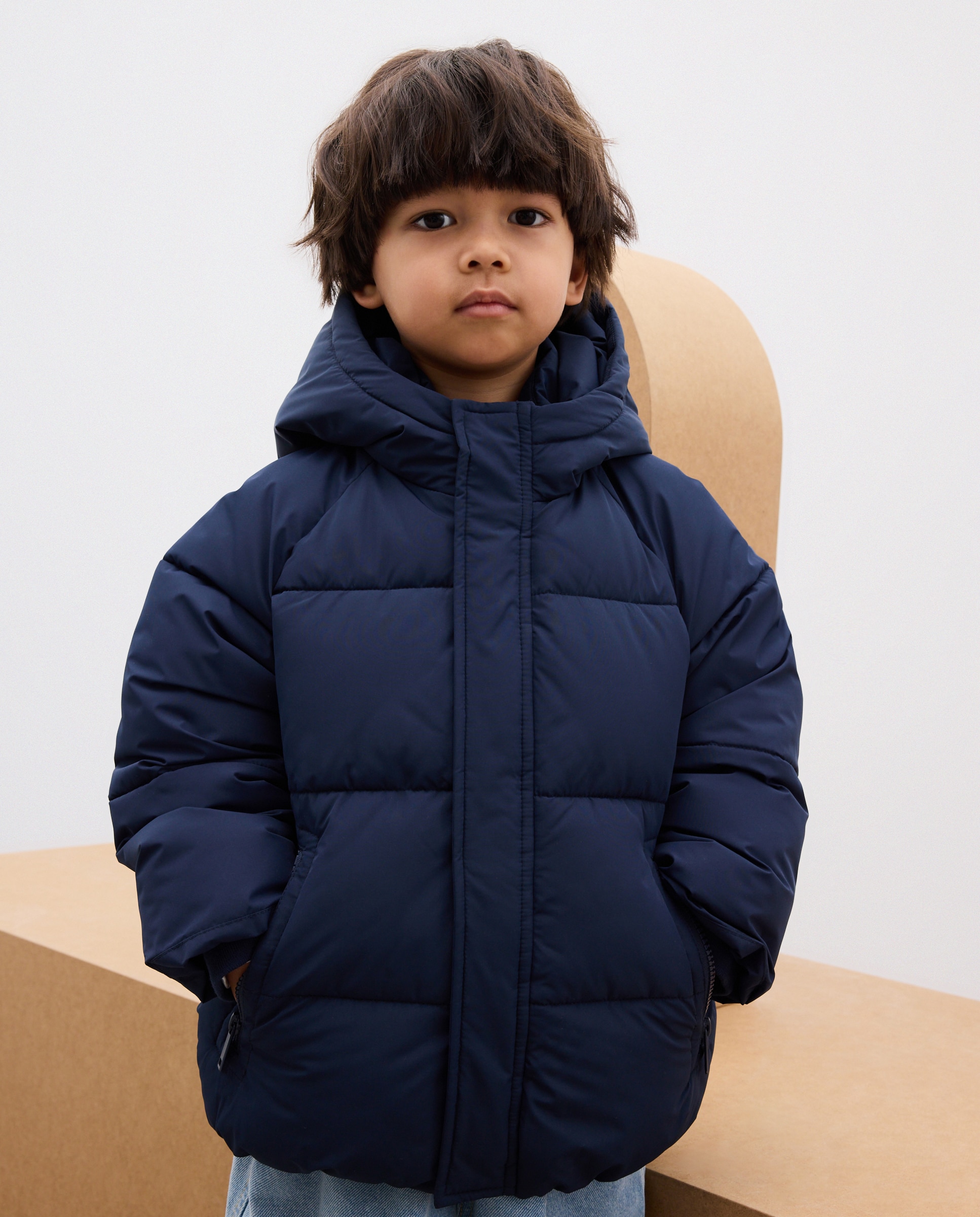 Parka lisa fantasía costuras de niño - Kids El Corte Inglés - Azul marino Azul marino-3