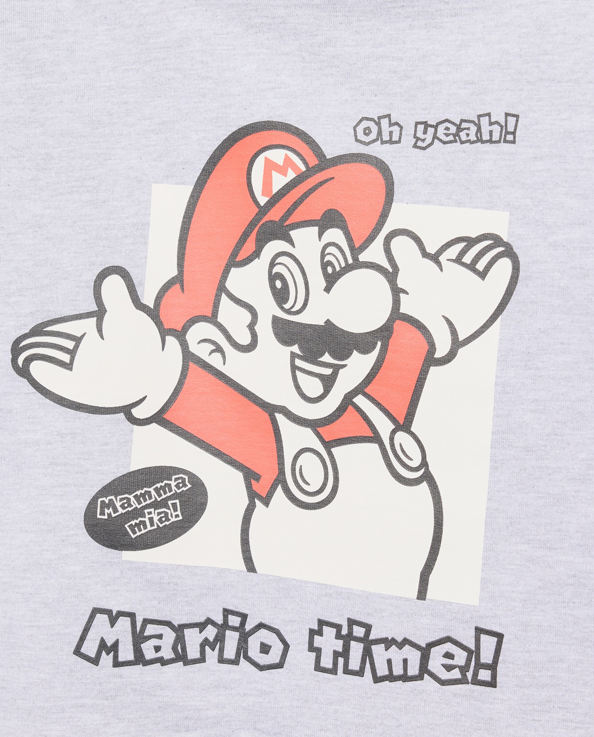 Sweatshirt Fechada com Estampado Mario Bros Kids El Corte Inglés Cinzento-5