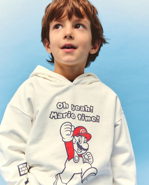 Sudadera cerrada con capucha licencia MARIO BROSS de niño