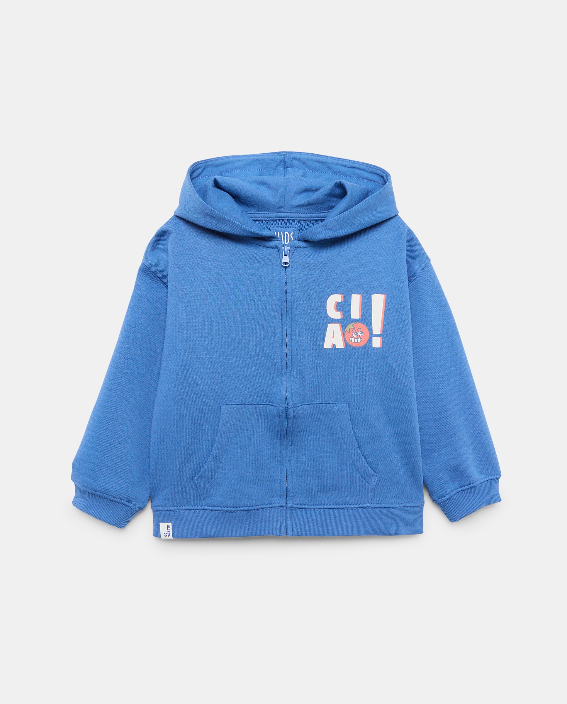 Sweatshirt Aberta com Capuz Kids El Corte Inglés Azul-3