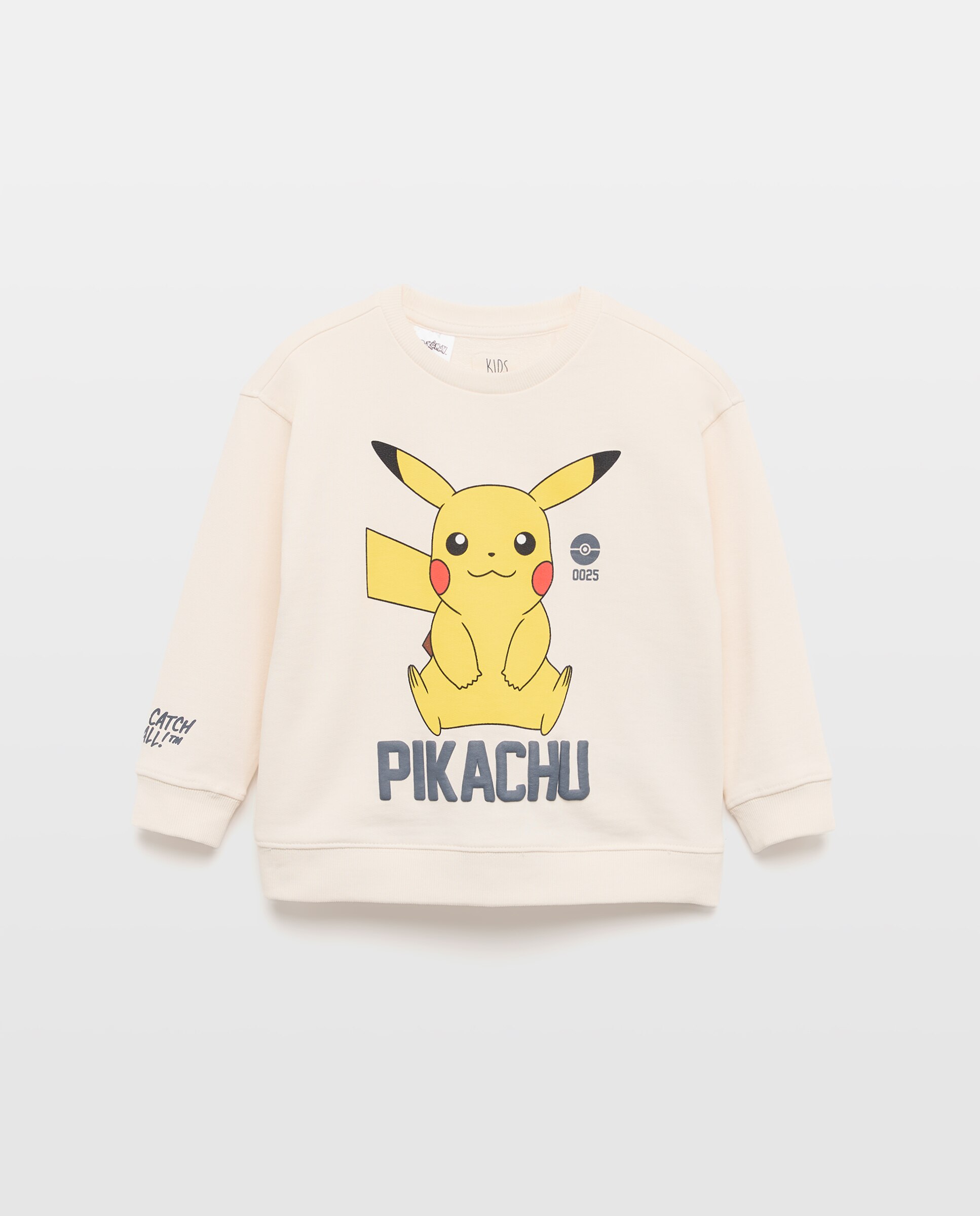 Sweatshirt Fechada sem Capuz com Estampado Pokémon Kids El Corte Inglés Branco-5
