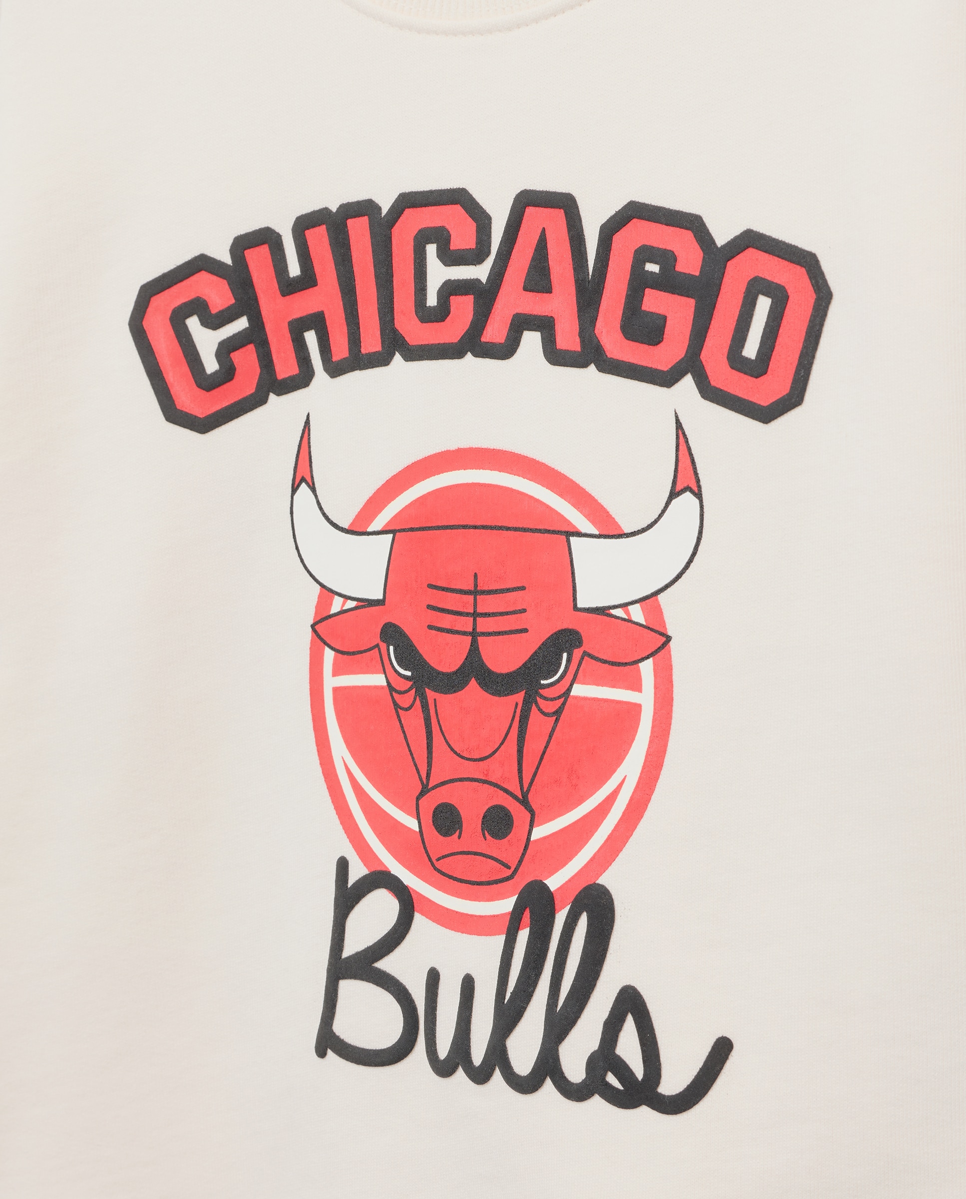 Sweatshirt Fechada com Estampado NBA Chicago Bulls Kids El Corte Inglés Branco-5