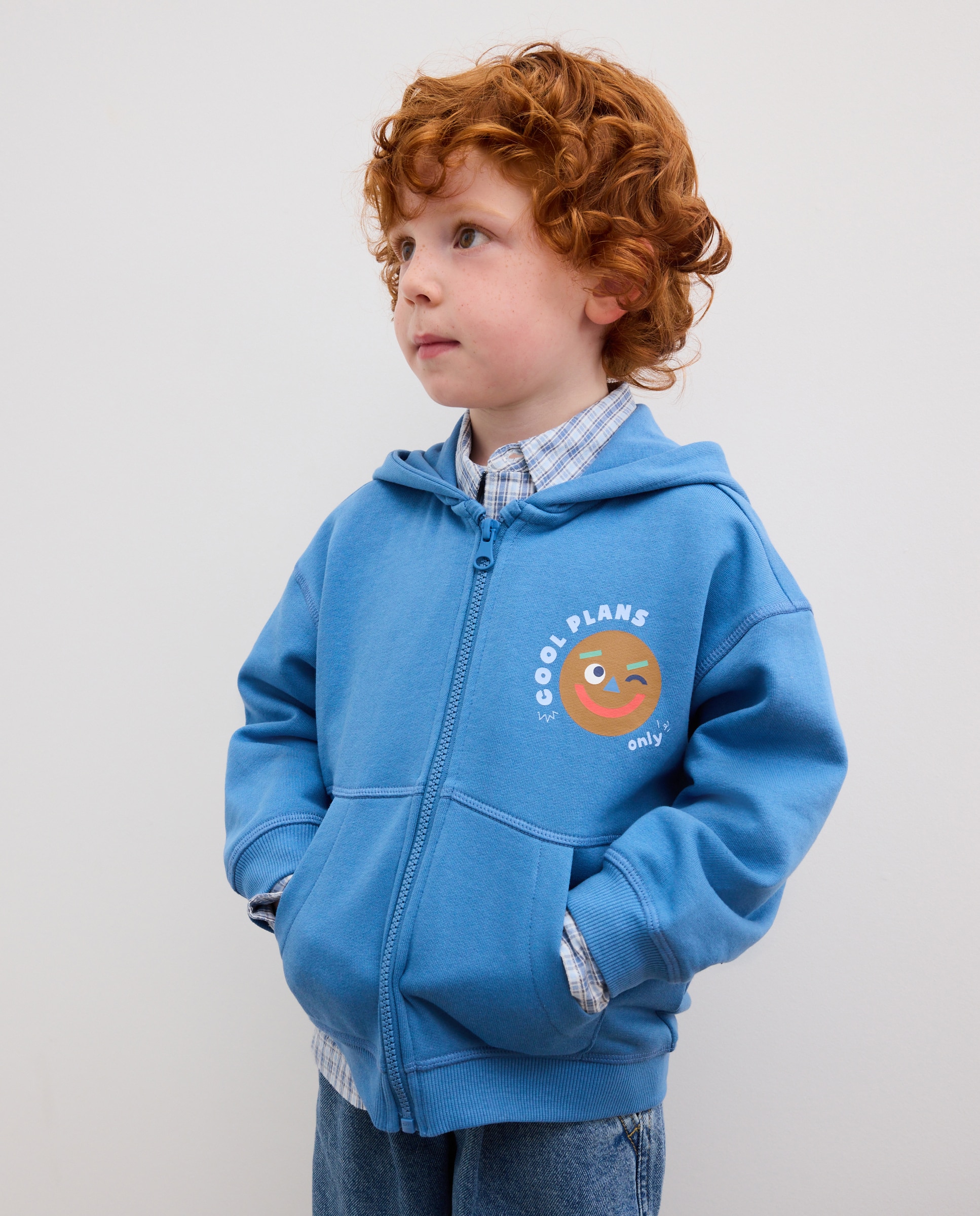 Imagen 1 de Sudadera abierta y con capucha de niño - Kids El Corte Inglés - Azul Azul