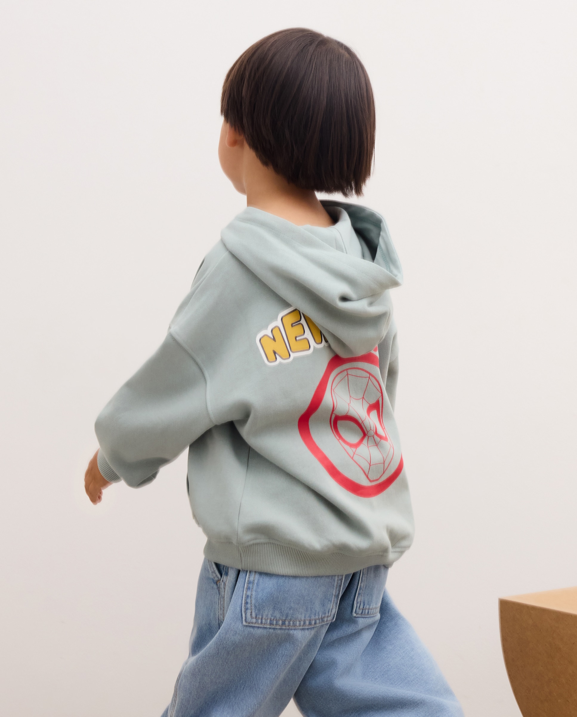 Sweatshirt Fechada com Capuz do Homem-Aranha Kids El Corte Inglés Verde-3