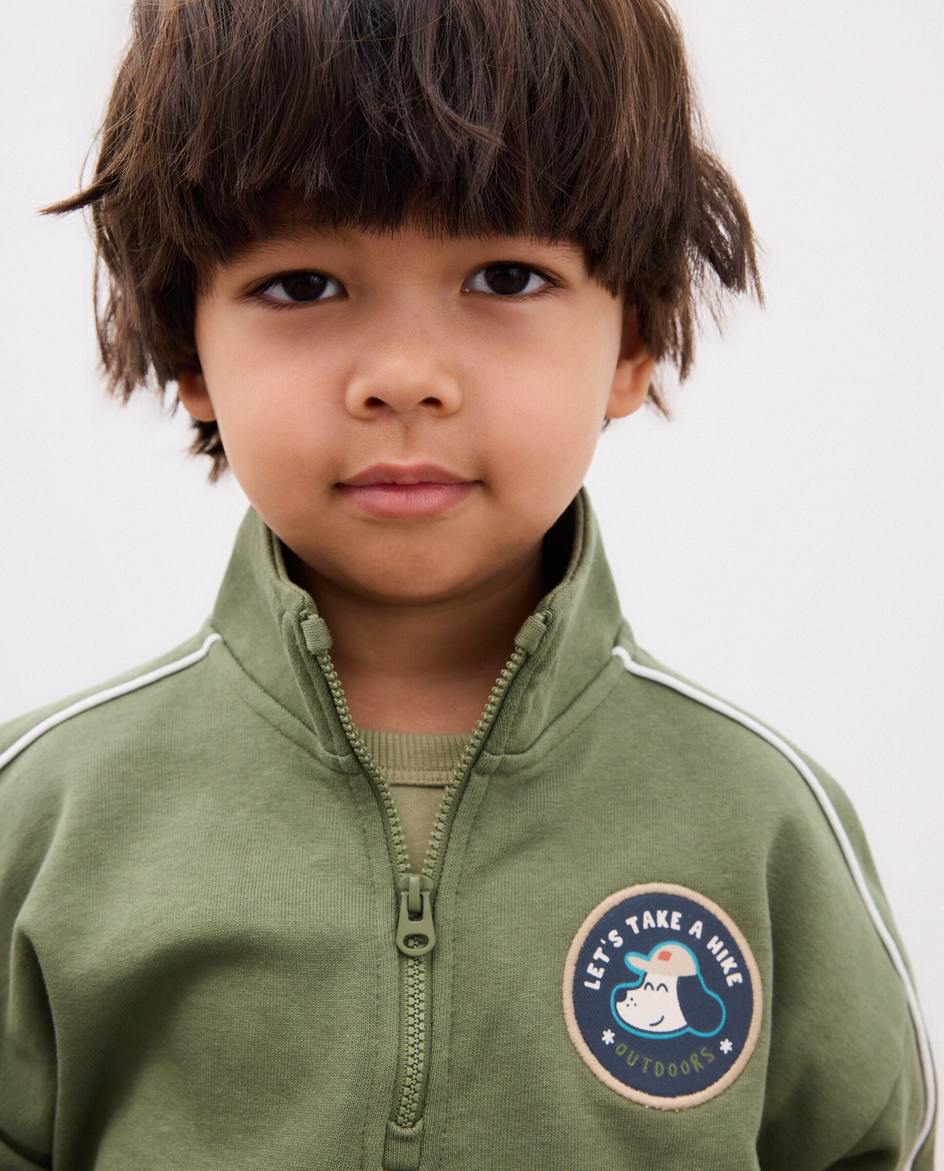 Sudadera cuello camionero con piping de niño - Kids El Corte Inglés - Azul marino Azul marino-2