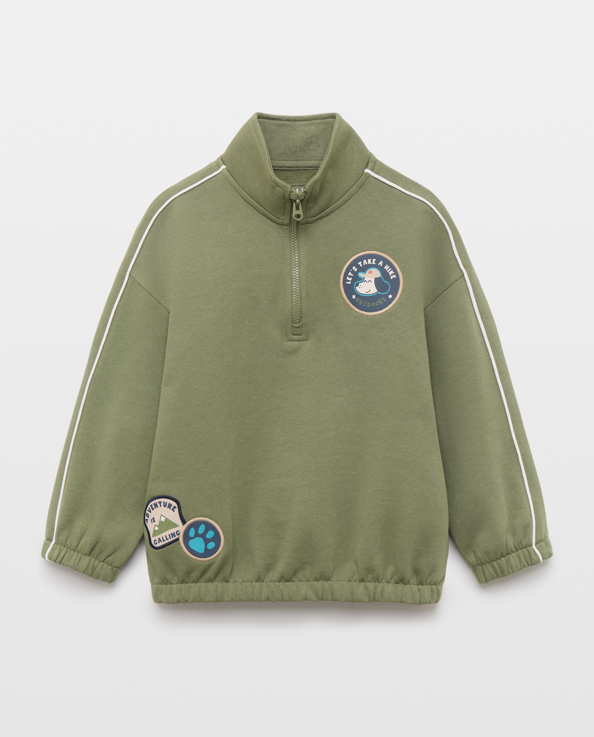 Imagem 0 de Sweatshirt com Gola de Camionista com Piping de Criança