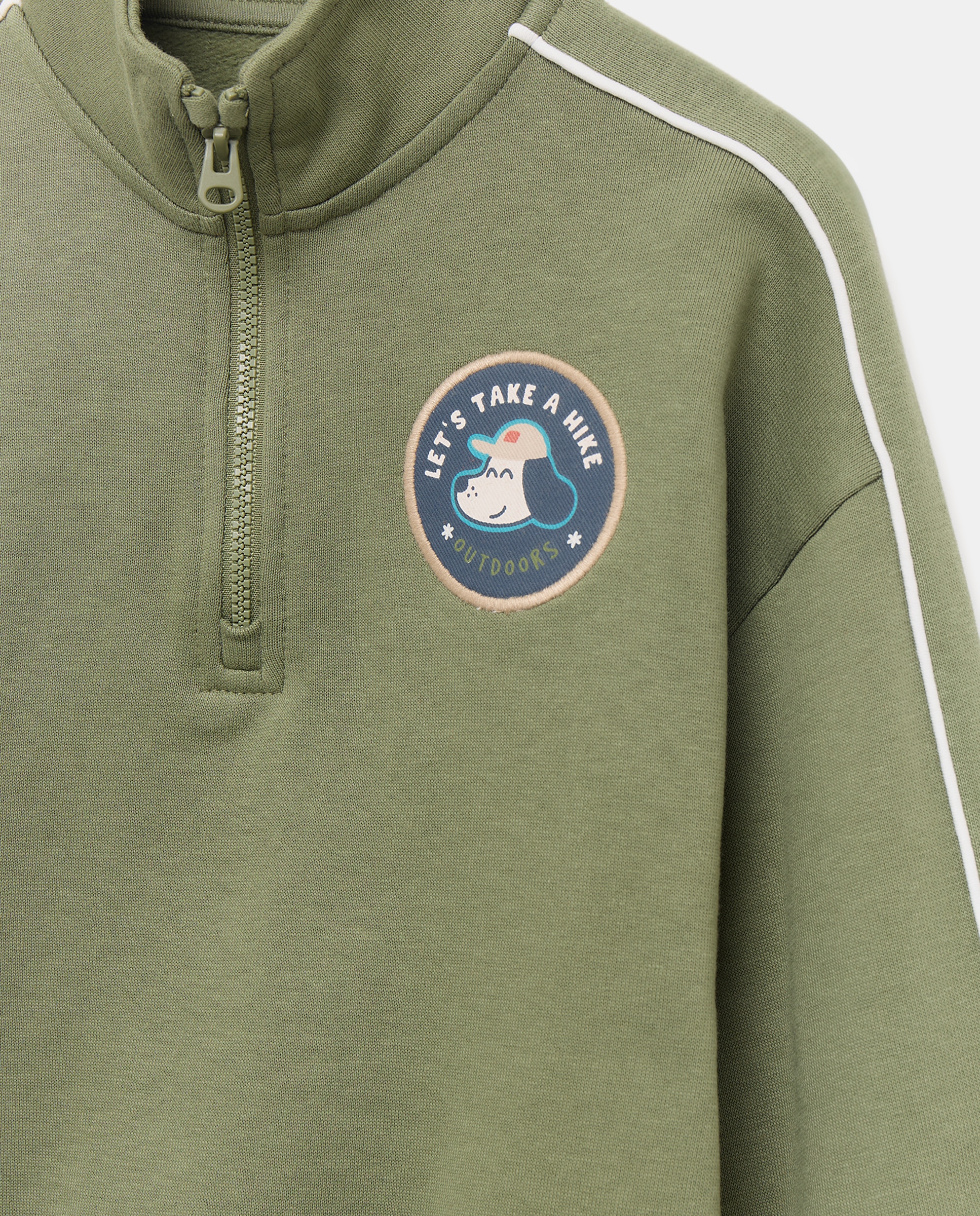 Sweatshirt com Gola de Camionista com Piping de Criança Azul-marinho-2