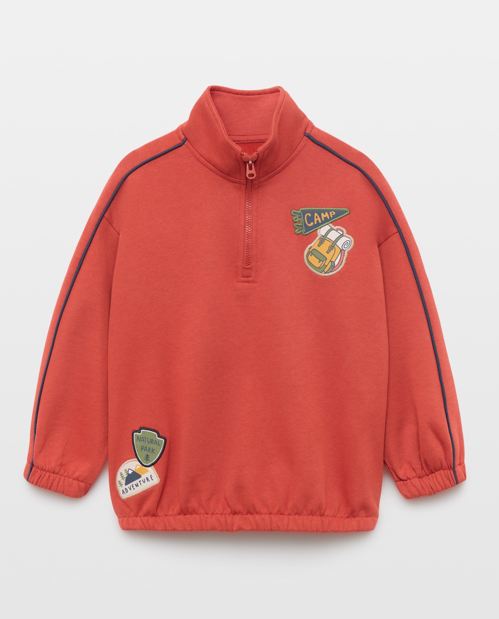 Imagem 0 de Sweatshirt com Gola de Camionista com Piping de Criança