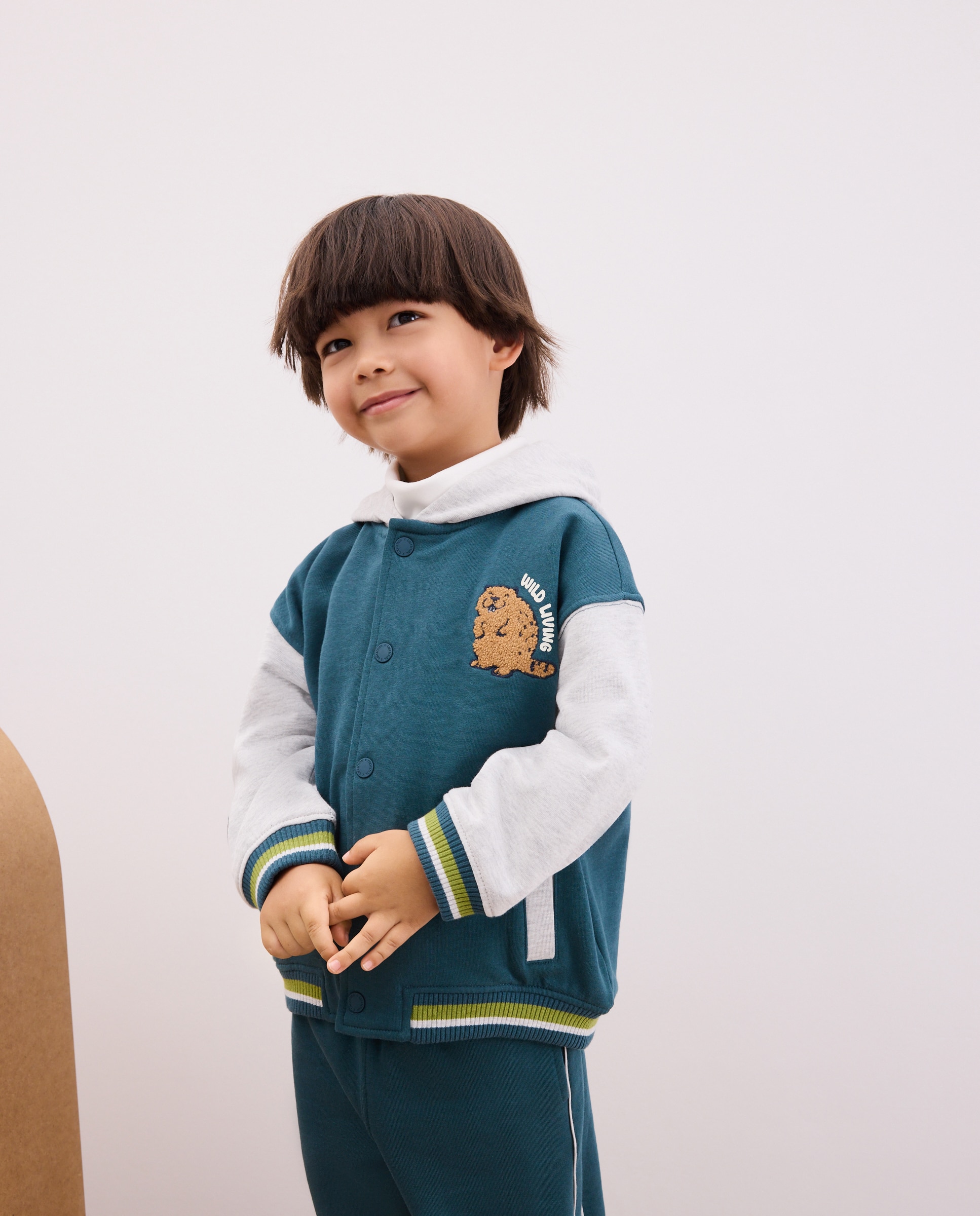 Sudadera bomber con capucha de niño - Kids El Corte Inglés - 440 Azulón 440 Azulón-1