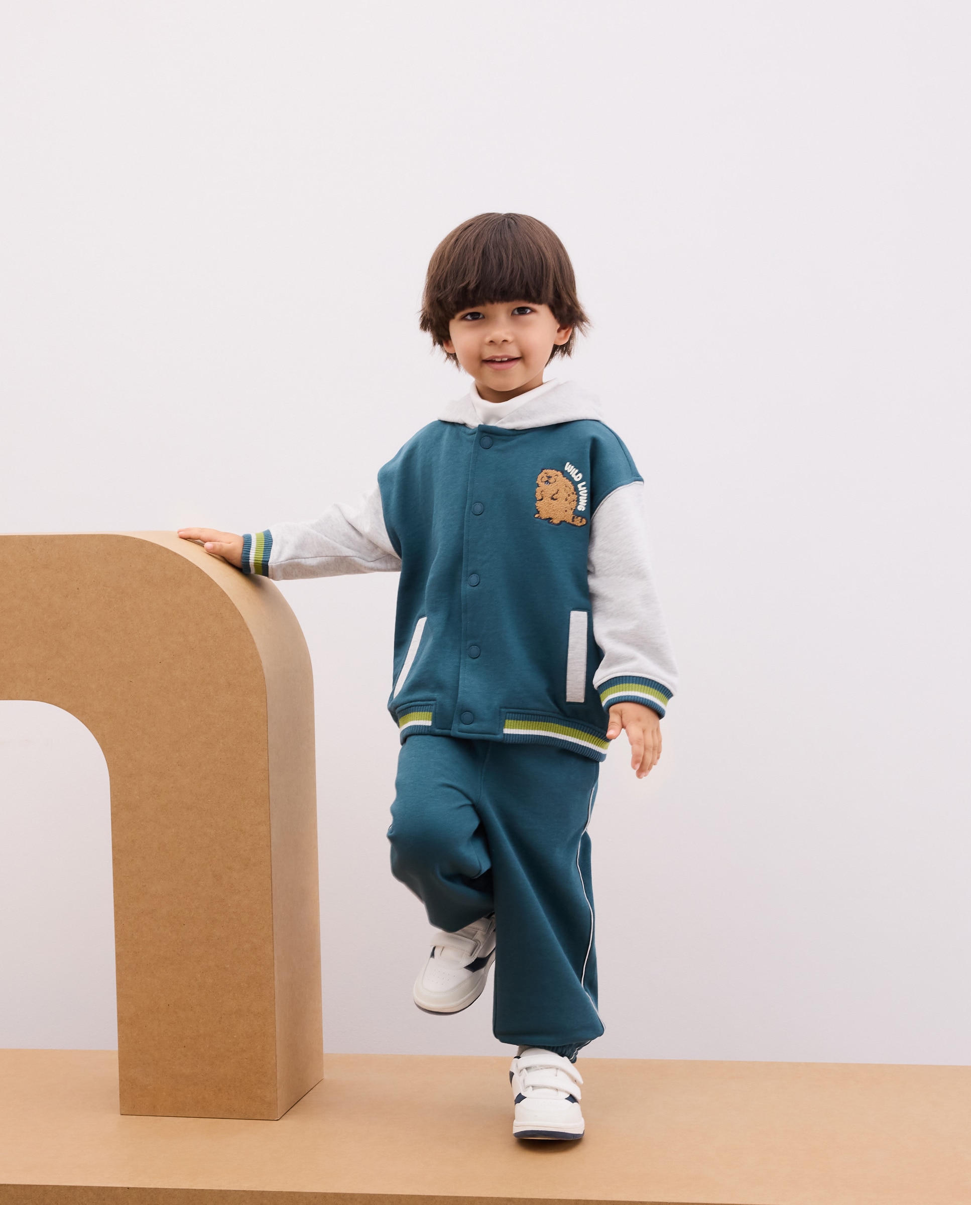Sudadera bomber con capucha de niño - Kids El Corte Inglés - 440 Azulón 440 Azulón-2