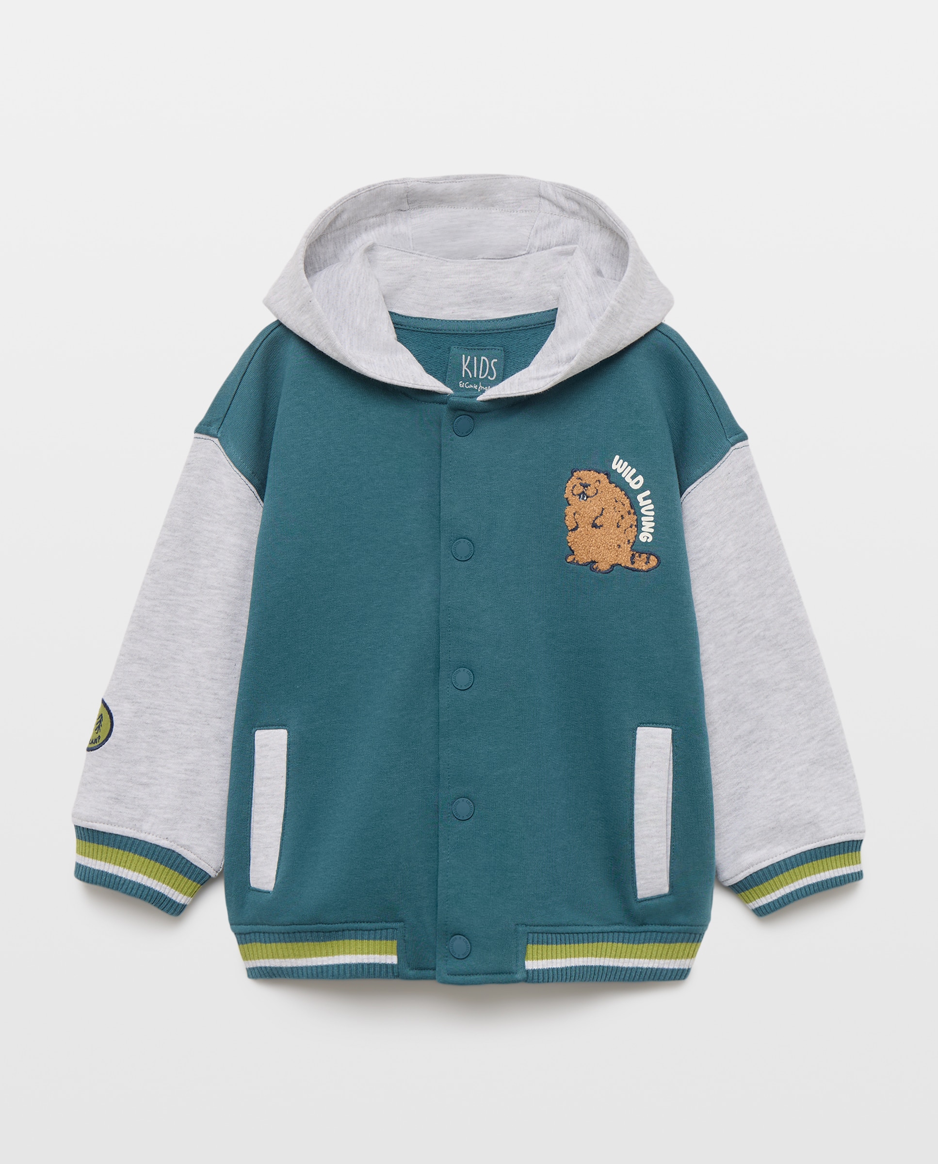 Imagem 0 de Sweatshirt Tipo Blusão Bomber com Capuz de Criança