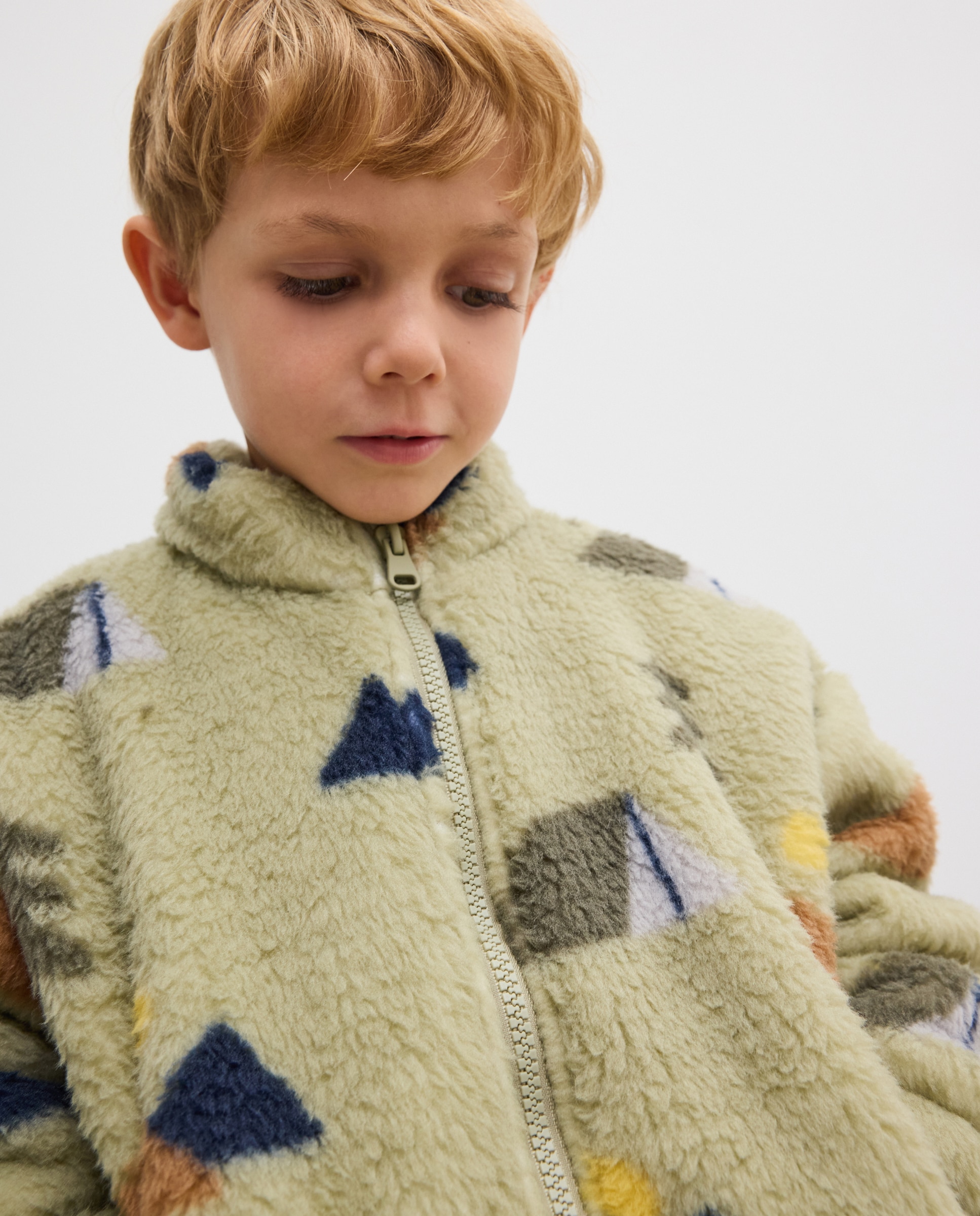 Sudadera borrego jaquard de niño - Kids El Corte Inglés - Verde Verde-1