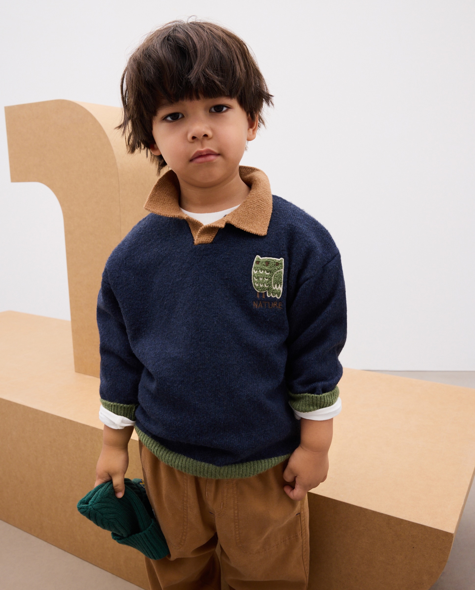 Jersey básico cuello polo de niño - Kids El Corte Inglés - Azul Azul-1