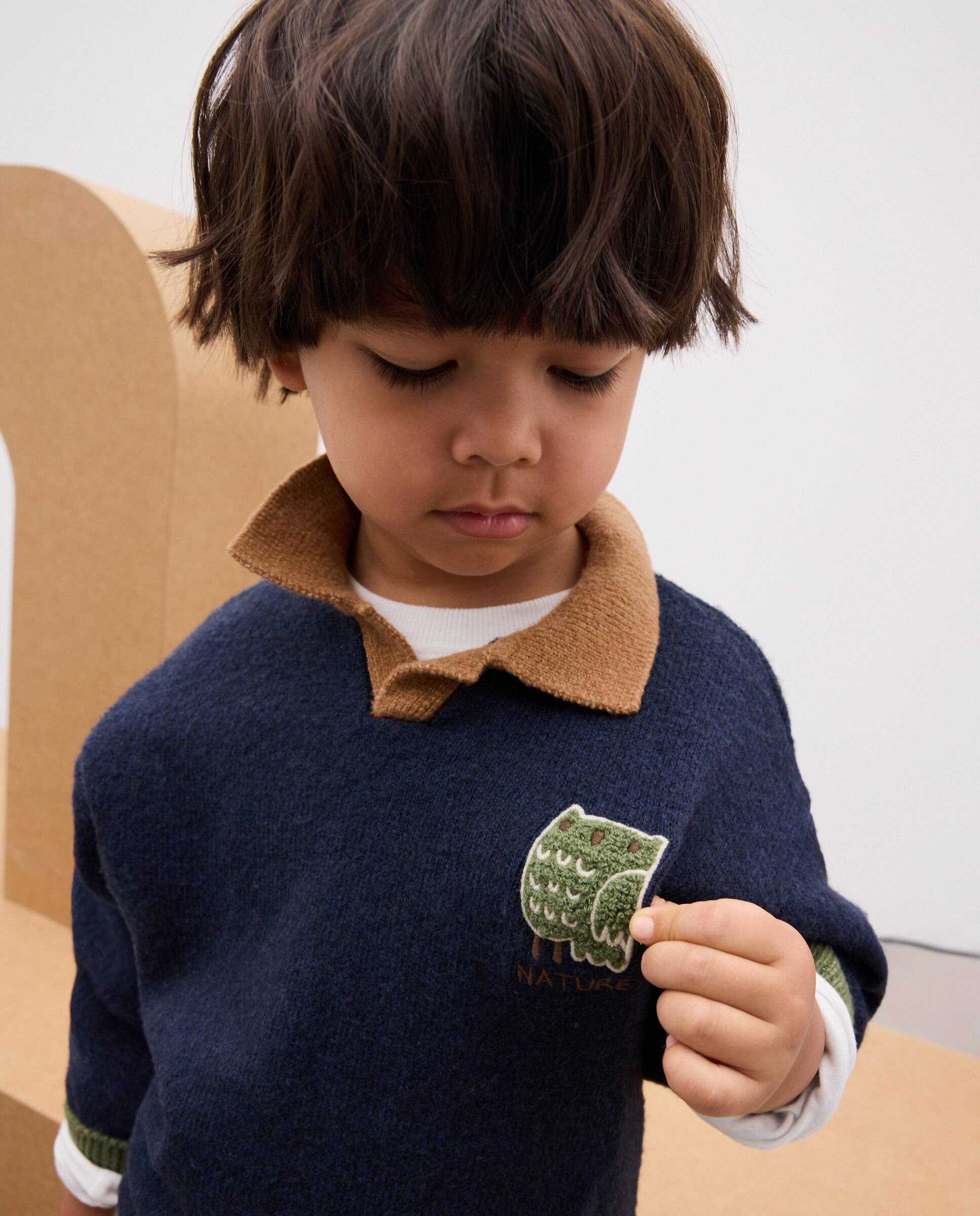 Jersey básico cuello polo de niño - Kids El Corte Inglés - Azul Azul-3