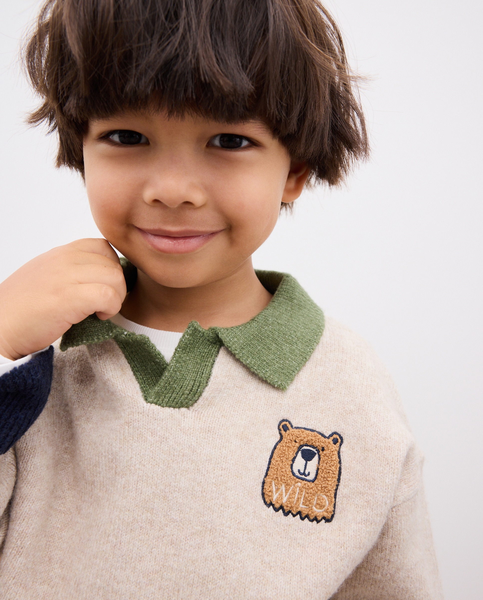 Jersey básico cuello polo de niño - Kids El Corte Inglés - Marrón Marrón-1