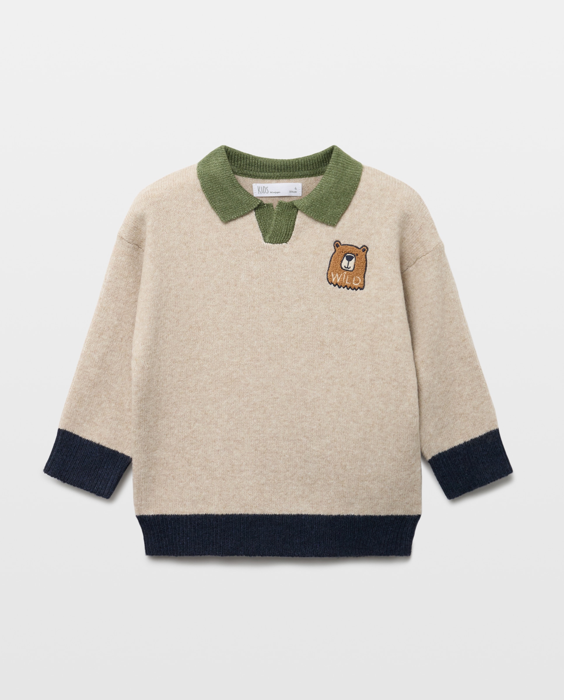 Imagem 0 de Camisola de Malha Básica com Gola de Polo de Criança