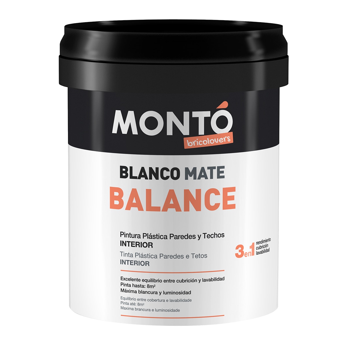 MONTÓ - Pintura Plástica Mate Paredes y Techos Balance.