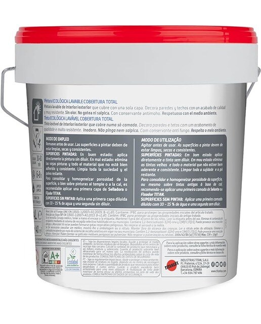 Pintura Plástica Mate Cobertura Total 15 l Blanco-5