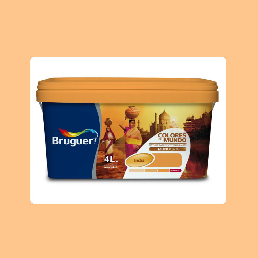 Bruguer - Pintura Plástica Mate Colores Del Mundo 4 l - Serie India.