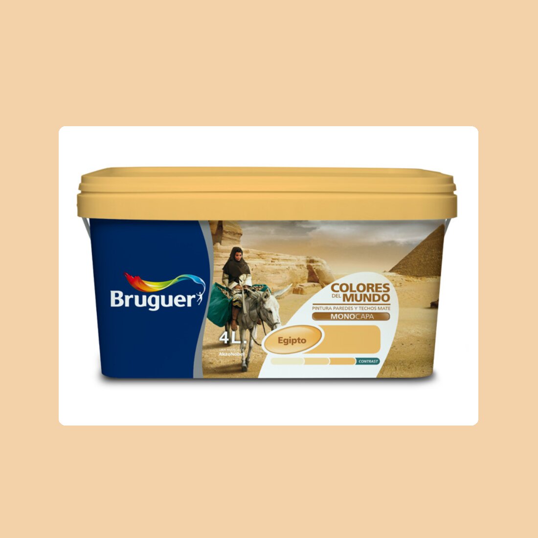 Bruguer - Pintura Plástica Mate Colores Del Mundo 4 l - Serie Egipto.