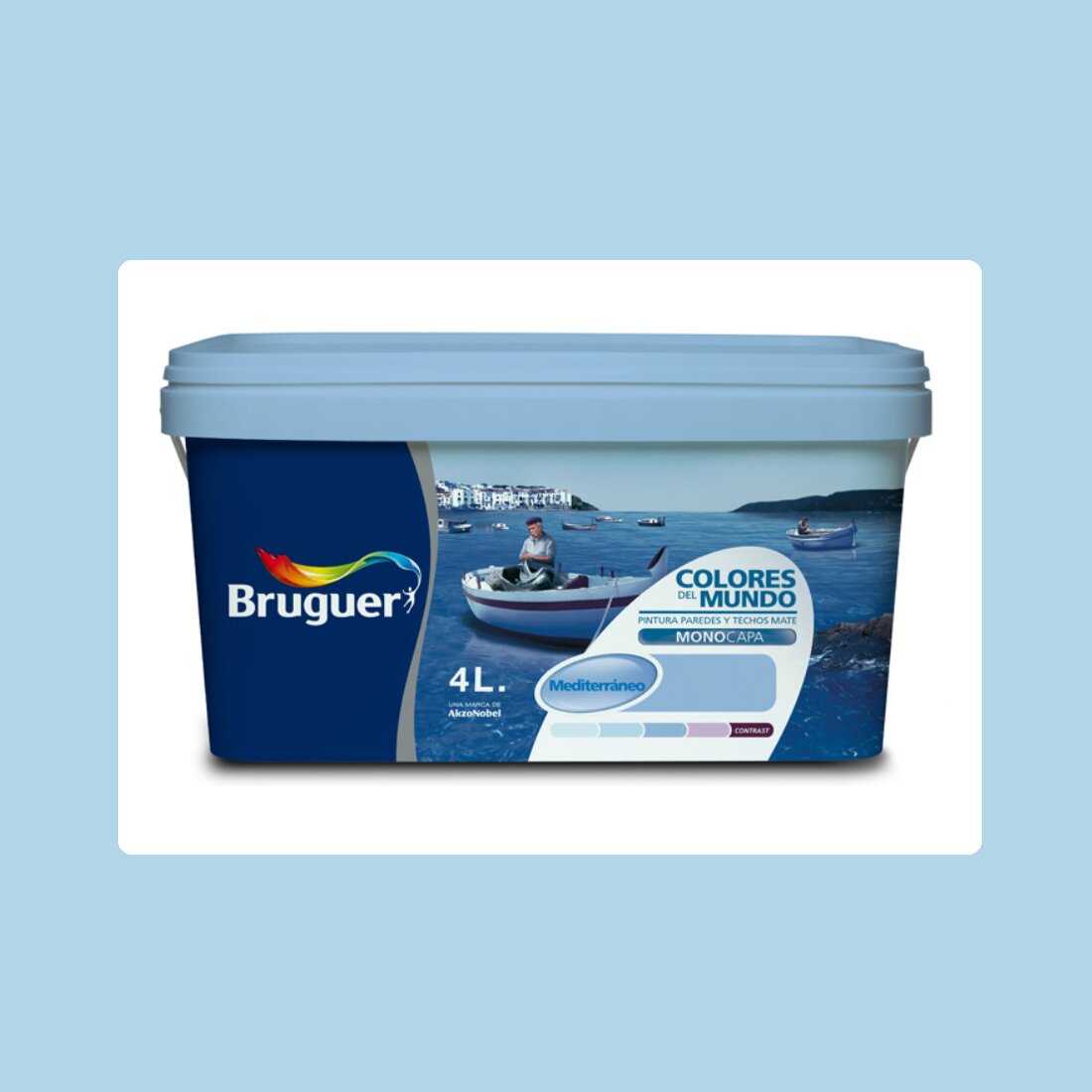 Bruguer - Pintura Plástica Mate Colores Del Mundo 4 l - Serie Mediterráneo.