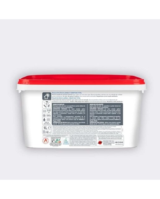 Pintura Plástica Mate Cobertura Total 4 l Blanco-6