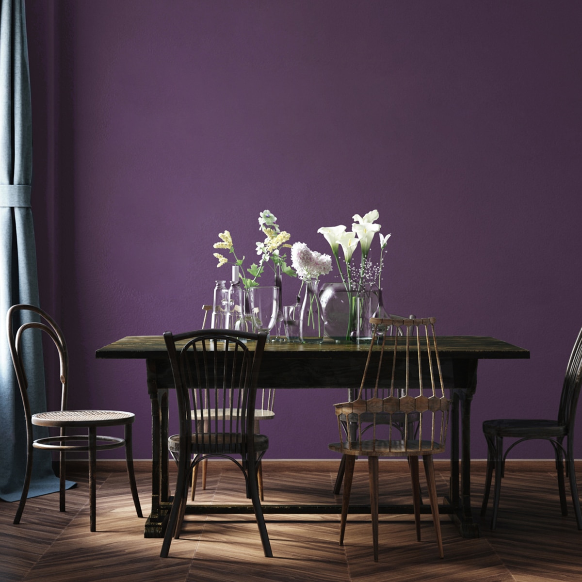 Pintura Plástica Mate Eco Natura Sostenible 4 l Violeta Cálido-3