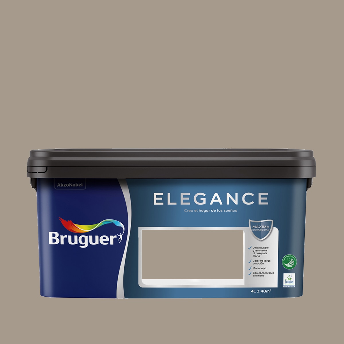 Pintura plástica Bruguer Elegance 4 litros - Marrón Beige Marrón-2