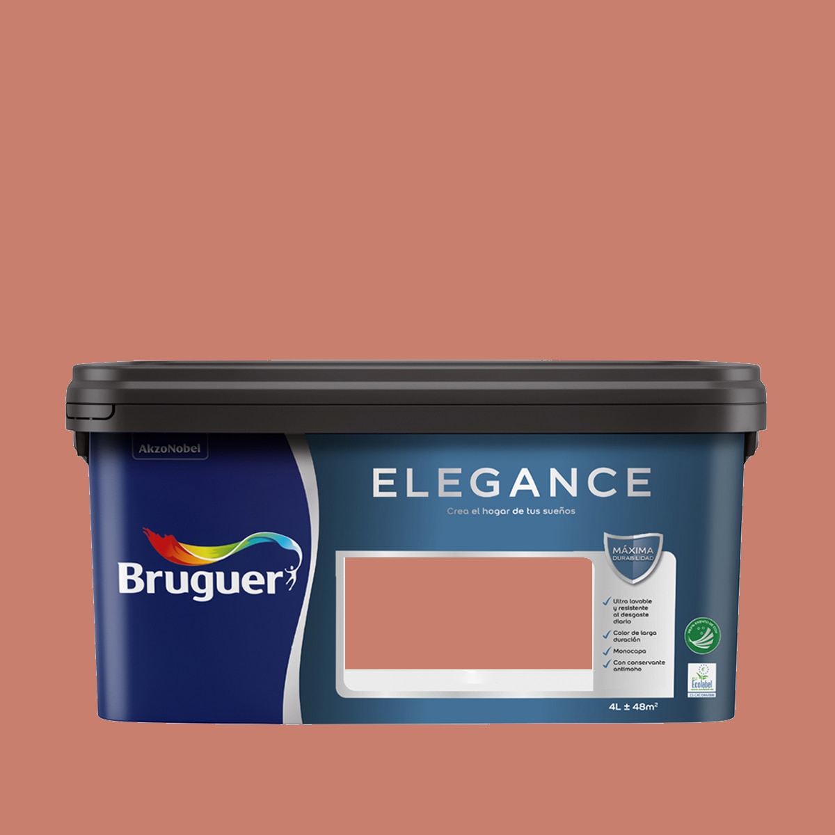Pintura plástica Bruguer Elegance 4 litros - Rojo Amapola Rojo-2