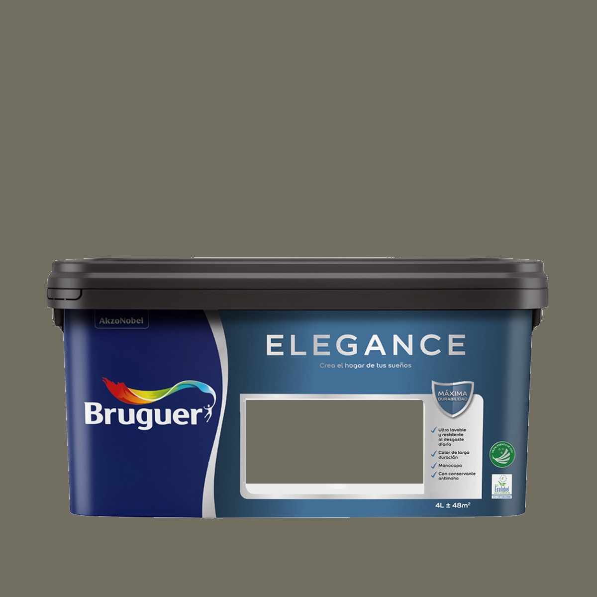 Pintura plástica Bruguer Elegance 4 litros - Verde Oliva Verde-2