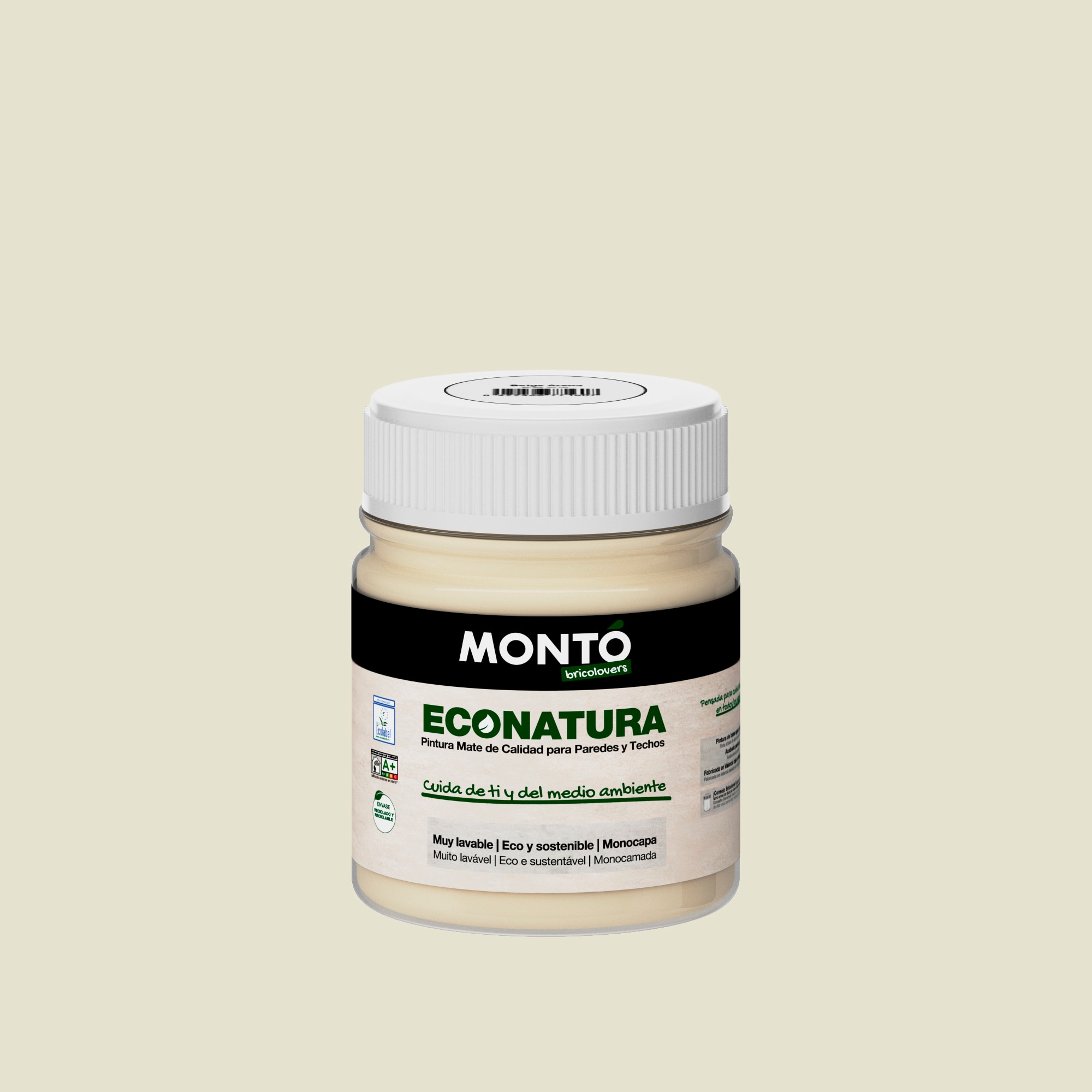 Imagen 0 de Test pintura plástica Montó Econatura 60 ml Beige arena