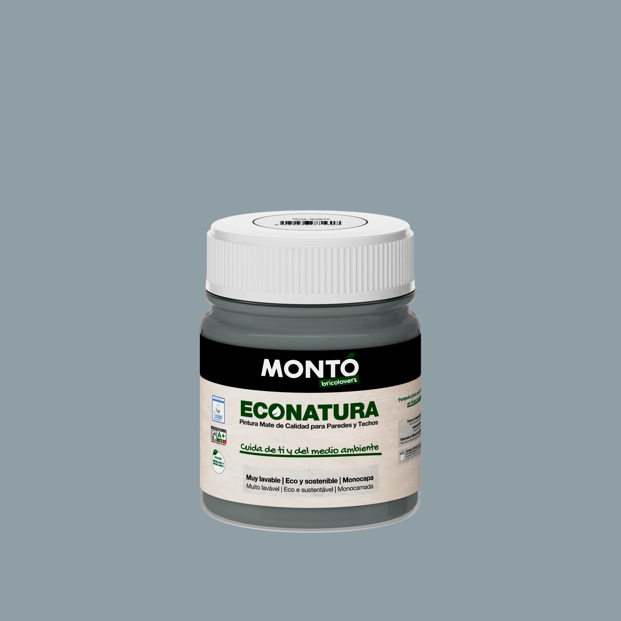 Imagen 0 de Test pintura plástica Montó Econatura 60 ml Gris Gabla