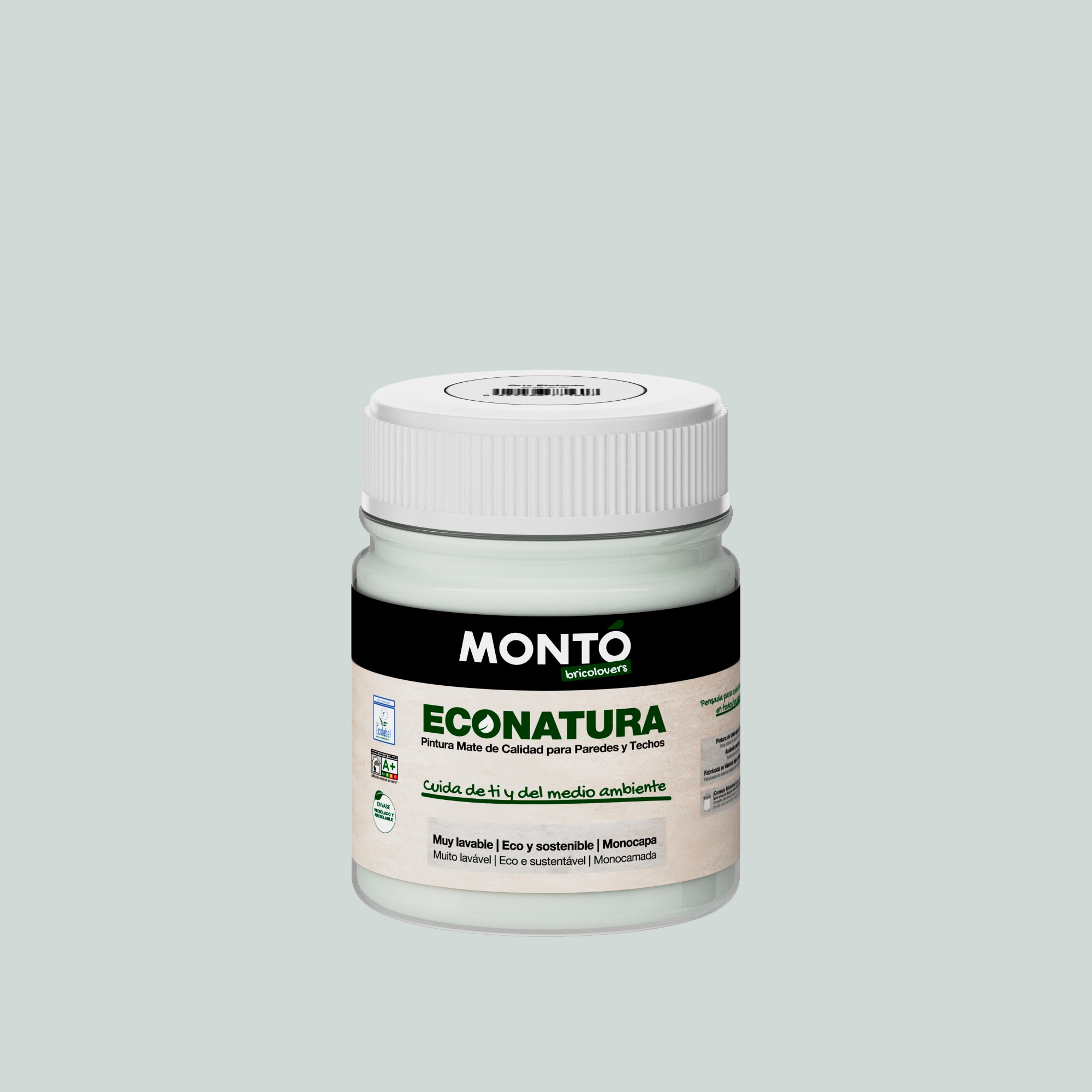 Imagen 0 de Test pintura plástica Montó Econatura 60 ml Gris Elefante