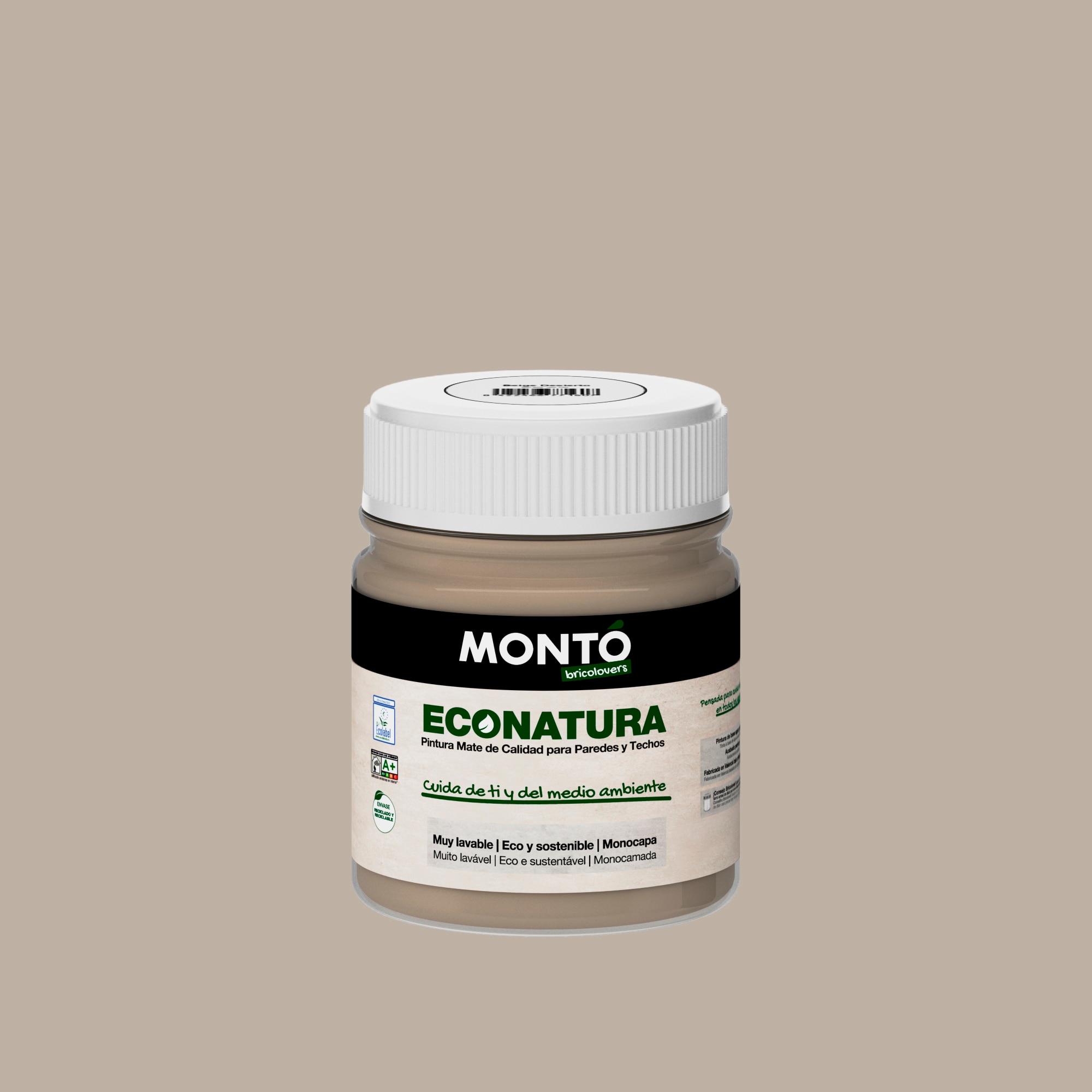 Imagen 0 de Test pintura plástica Montó Econatura 60 ml Beige Desierto
