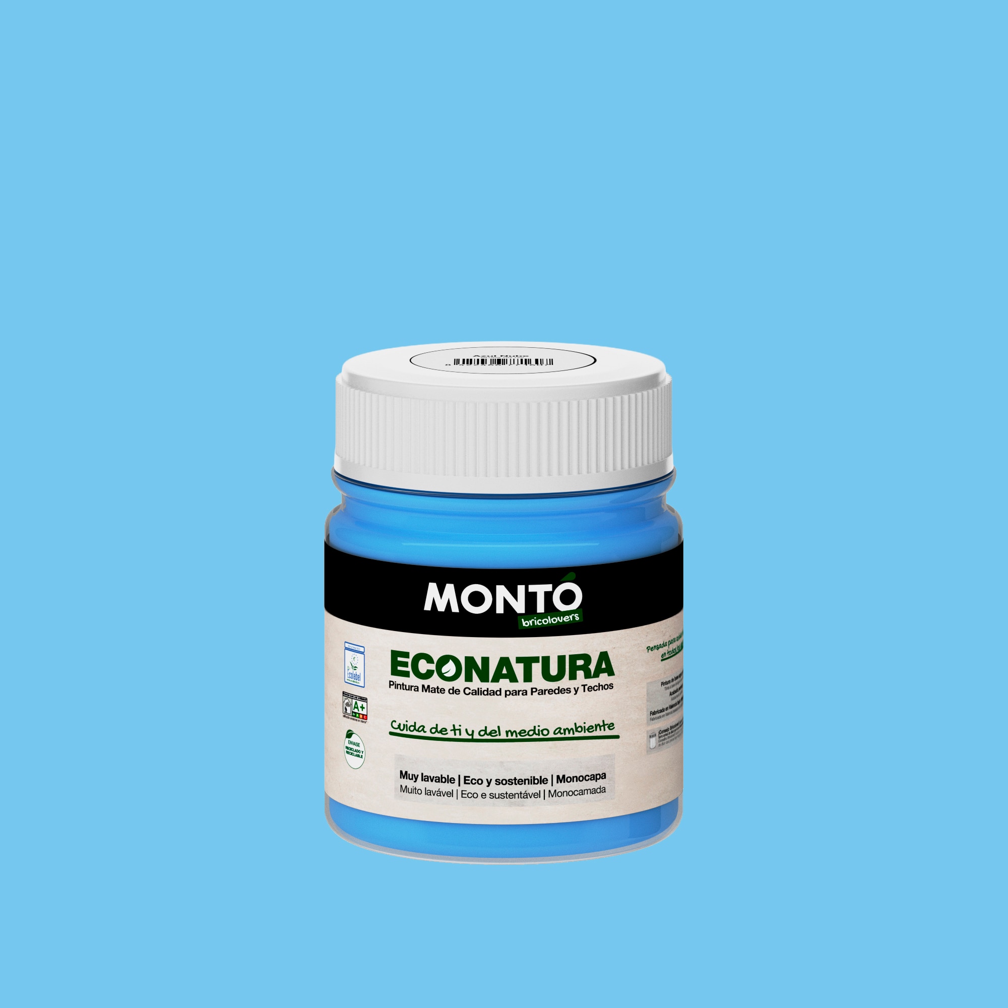 Test pintura plástica Montó Econatura 60 ml Azul nube 1