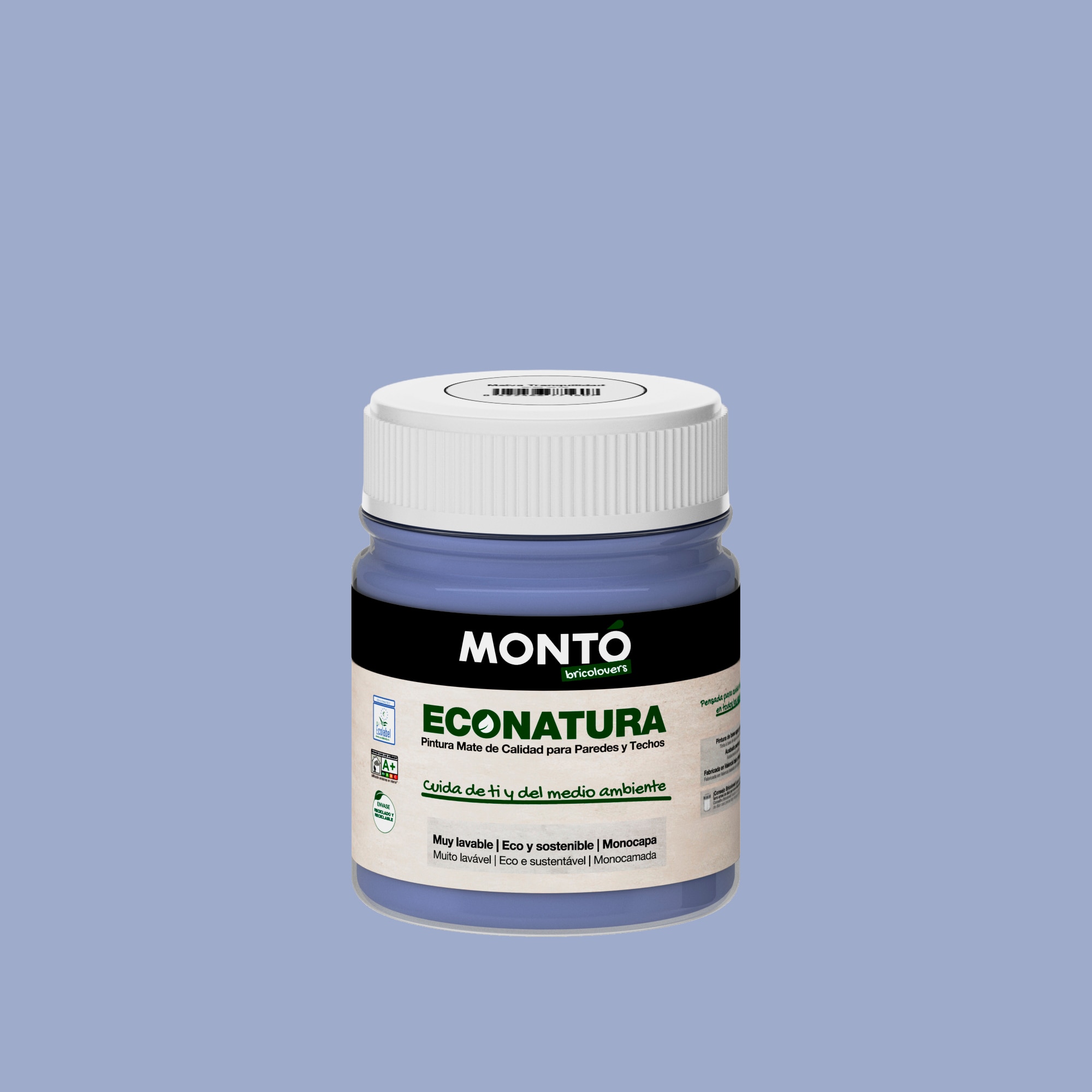 Test pintura plástica Montó Econatura 60 ml Malva tranquilidad 1