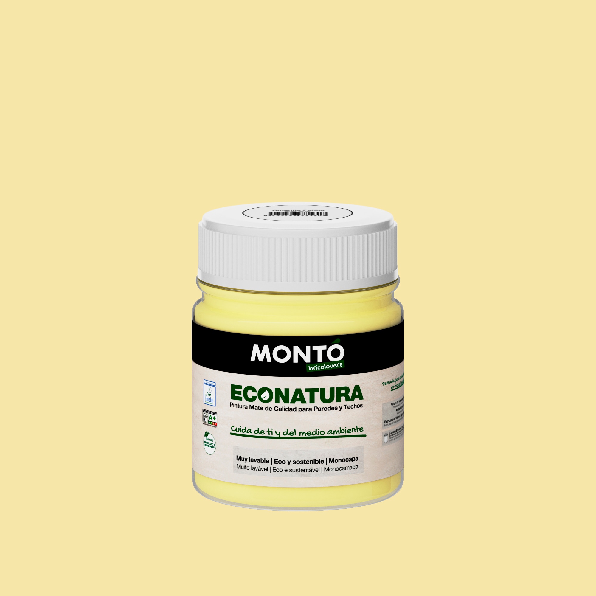 Imagen 0 de Test pintura plástica Montó Econatura 60 ml Amarillo pollito