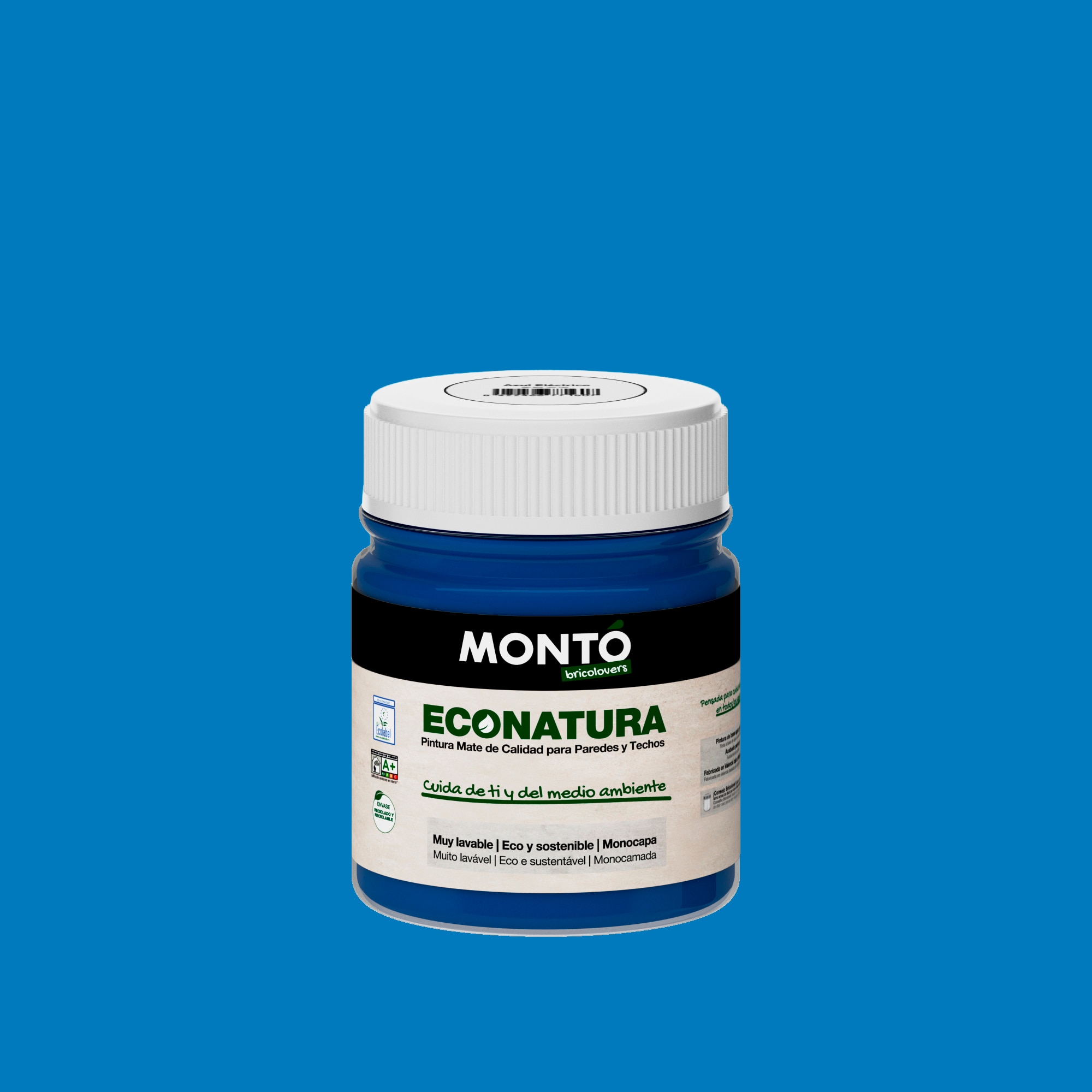 Imagen 0 de Test pintura plástica Montó Econatura 60 ml Azul elécrico