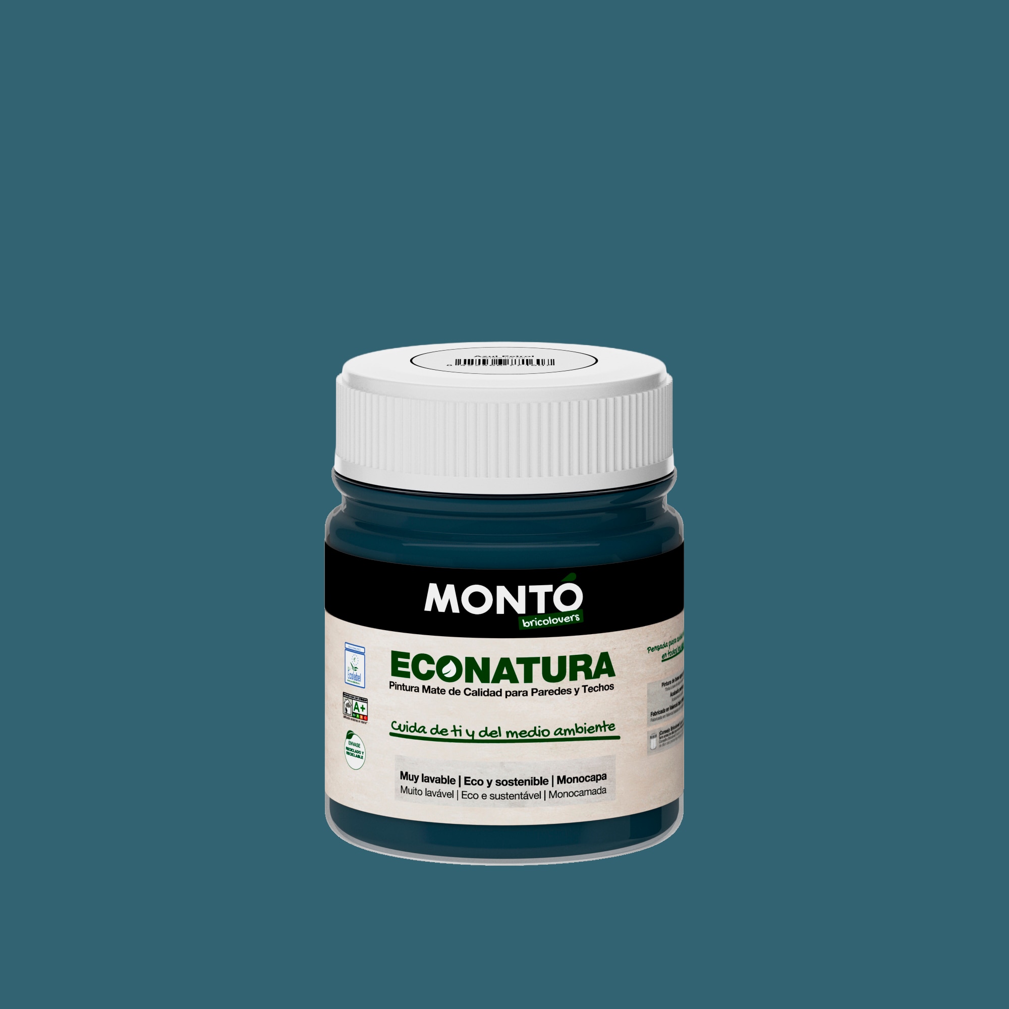 Imagen 0 de Test pintura plástica Montó Econatura 60 ml Azul petróleo