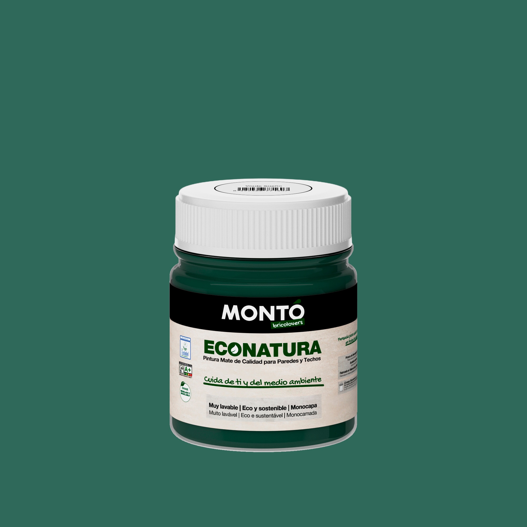 Test pintura plástica Montó Econatura 60 ml Verde sueño 1