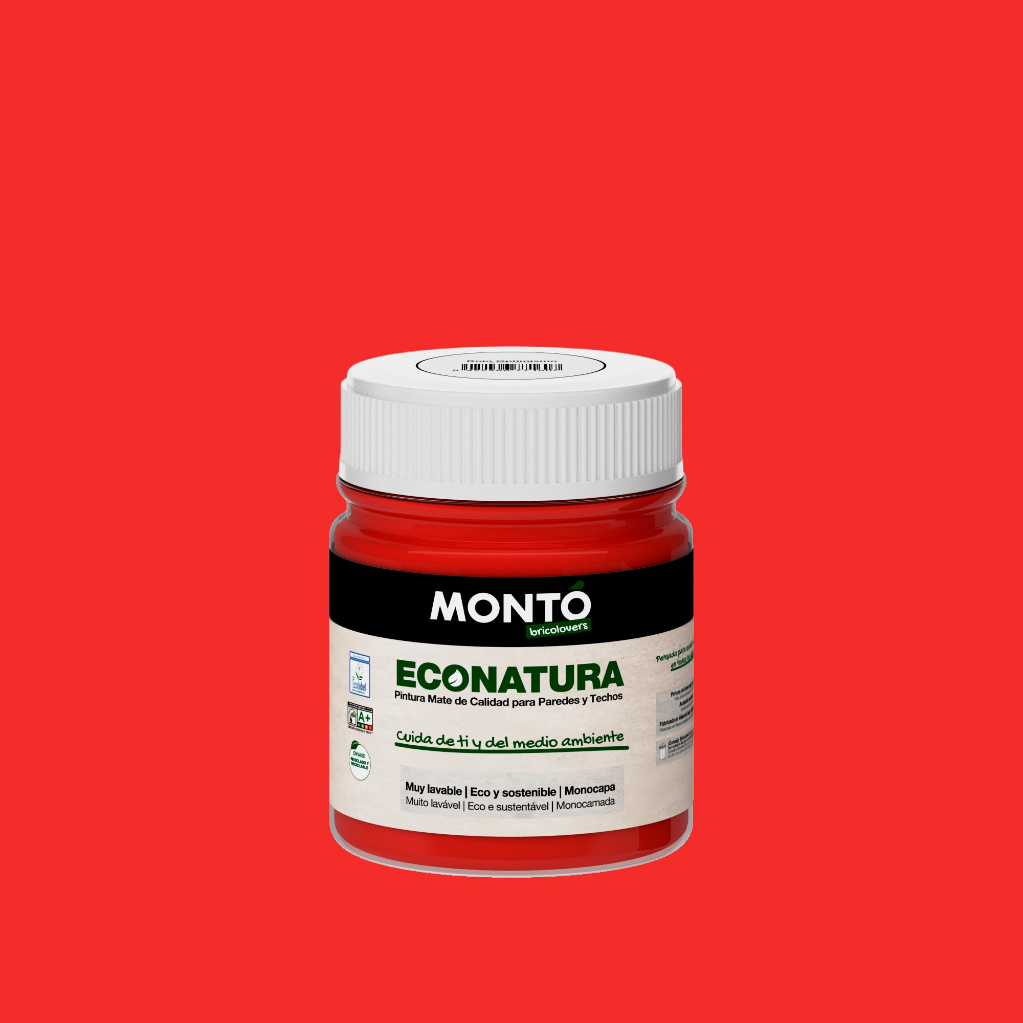 Test pintura mural color Econatura Rojo Optimismo 60 ml Rojo-1